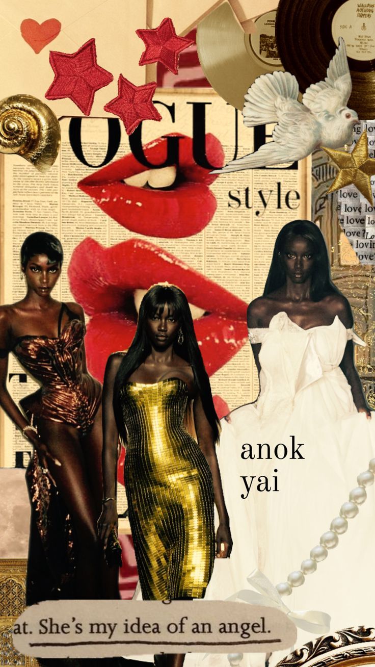 736x1308 anok yai is my queen #anokyai #model #supermodel #shuffle #aesthetic s smodel #red #cream #gold #background #wallpaper