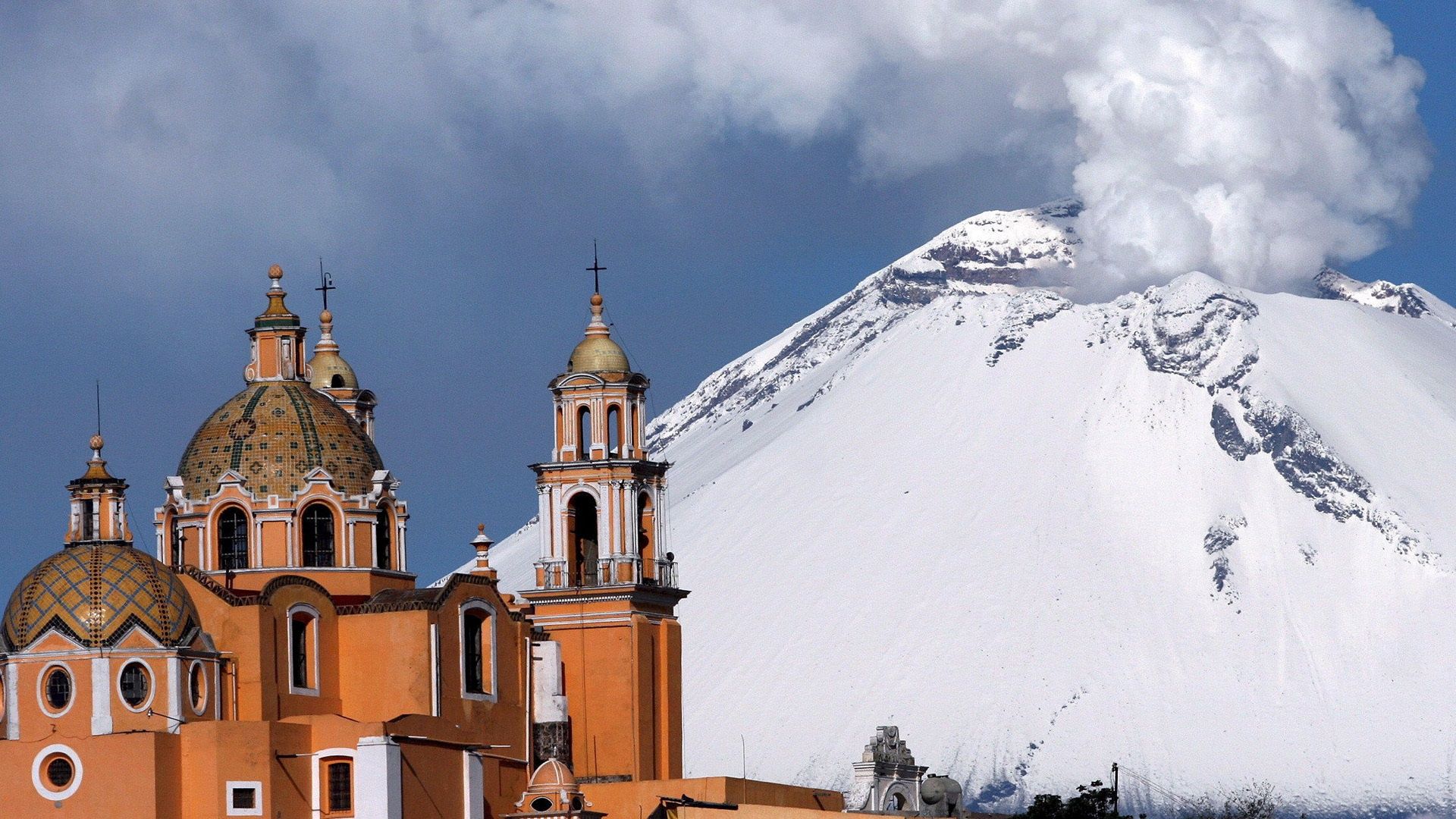 1920x1080 Wallpaper the volcano, Mexico, Puebla, Popocatepetl for mobile and desktop, section природа, resolution 1920x1080