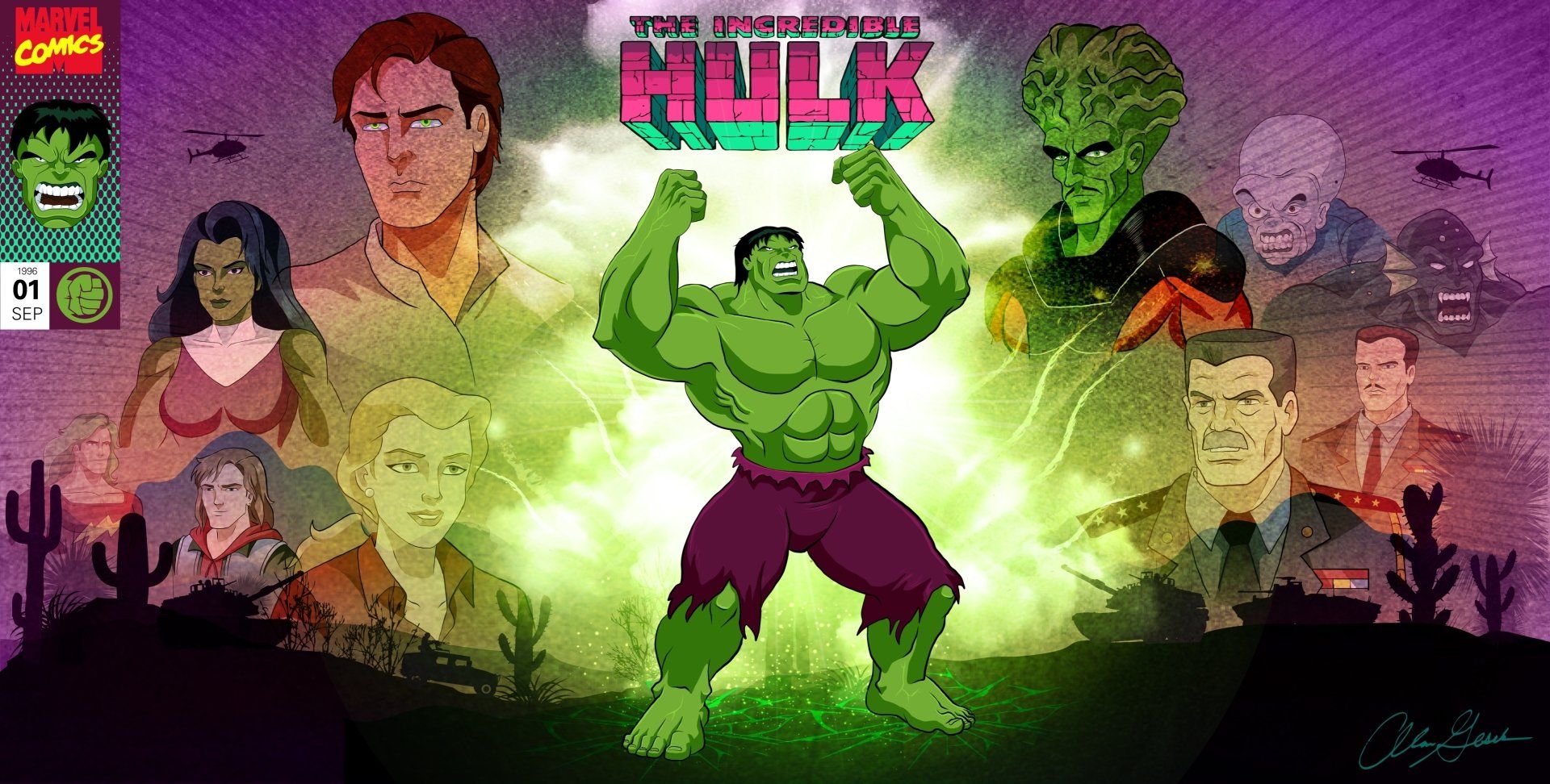 1920x972 The Incredible Hulk: Banner, She Hulk, Doc Samson & Abomination