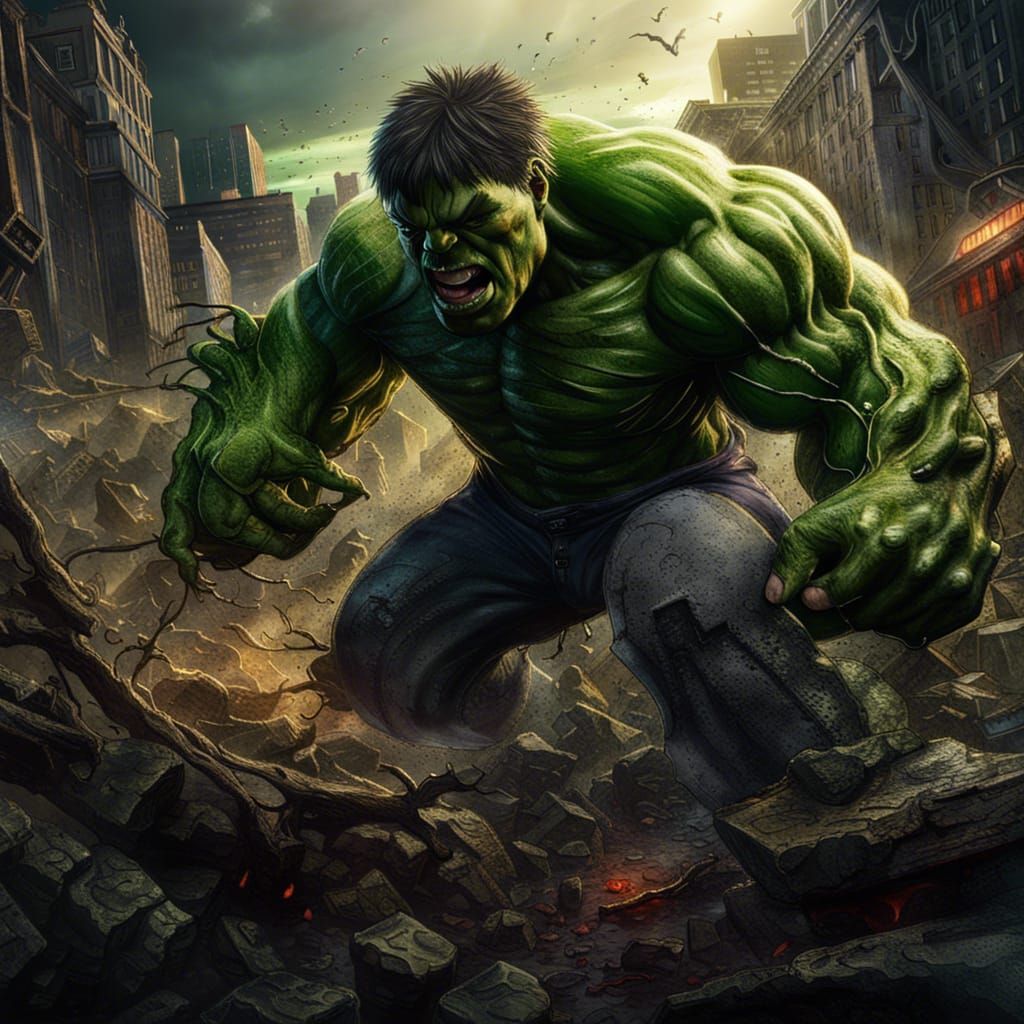 1024x1024 Incredible Hulk vs Abomination: Epic Battle in 8K