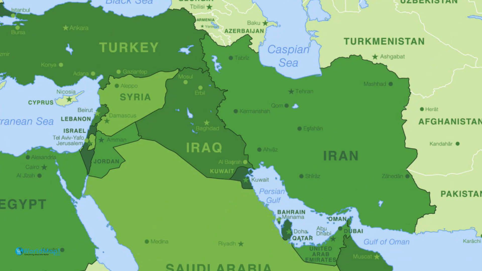 1920x1080 Qatar Free Printable Map