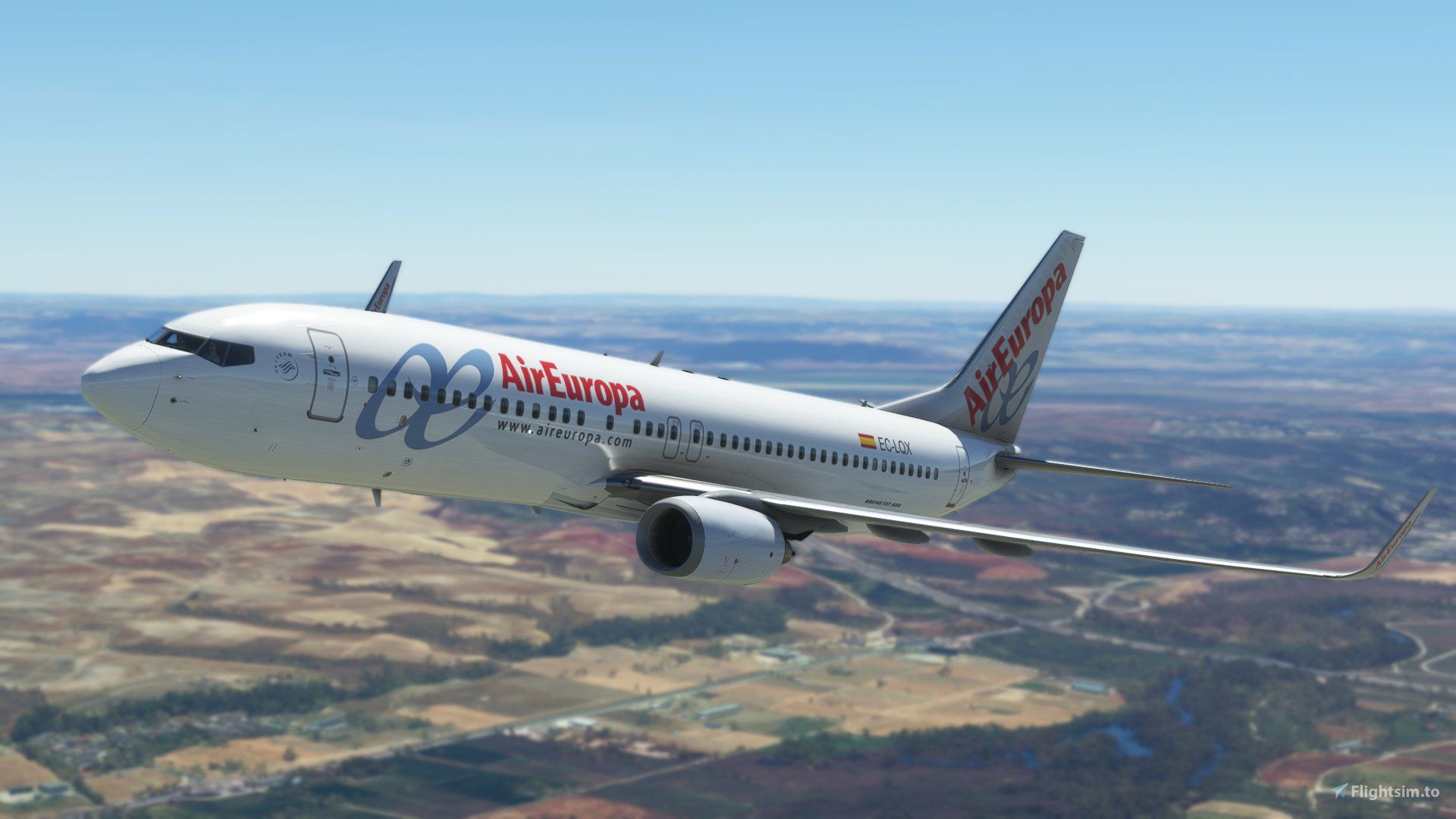 1920x1080 PMDG Boeing B737 800 Air Europa OldK. Discontinued Liveries For MSFS
