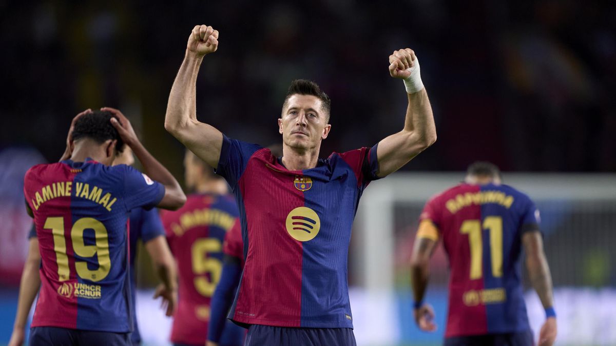 1200x675 Barcelona 5 1 Sevilla Lewandowski And Pablo Torre Net Braces As Barca Crush Visitors In La Liga