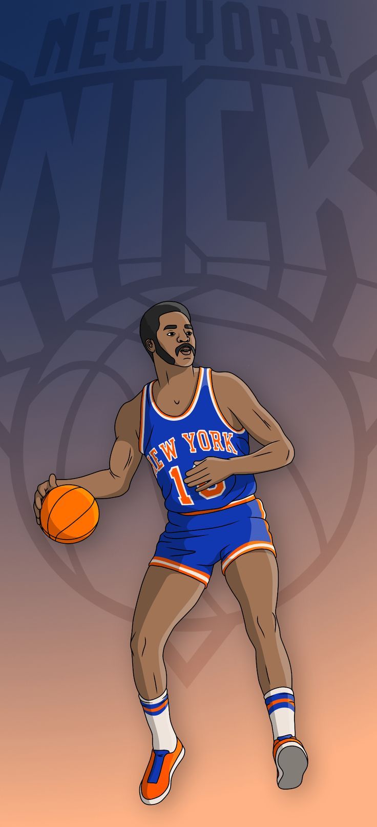 736x1614 Walt Frazier York Knicks Basketball