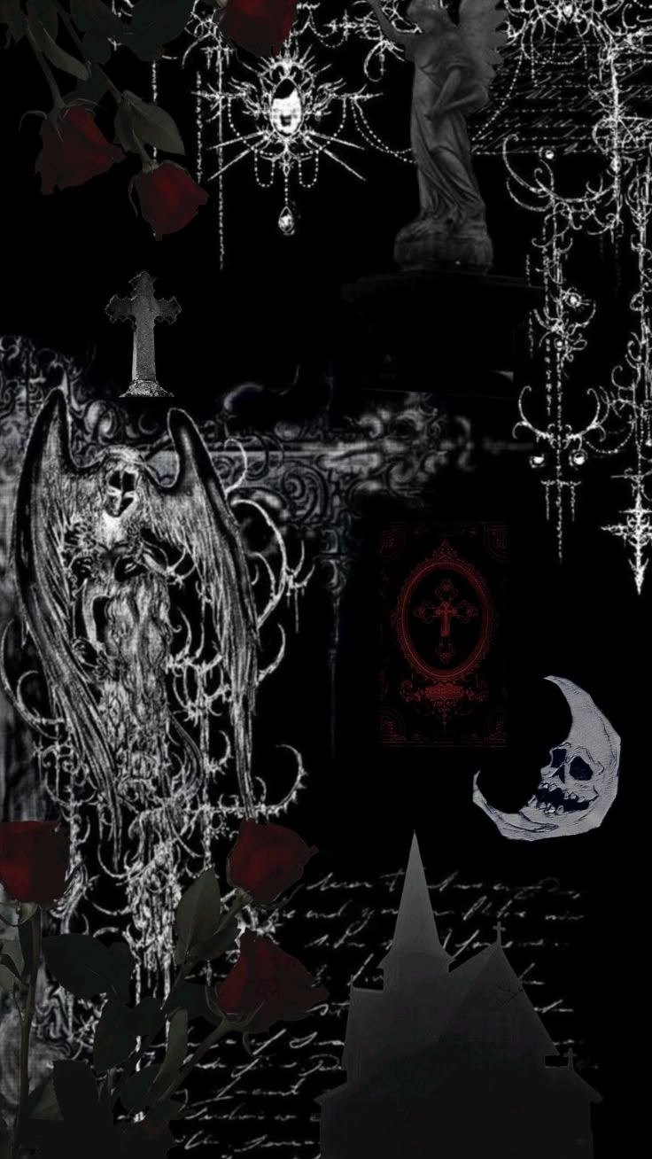 736x1308 Gothic y2K Style Wallpaper