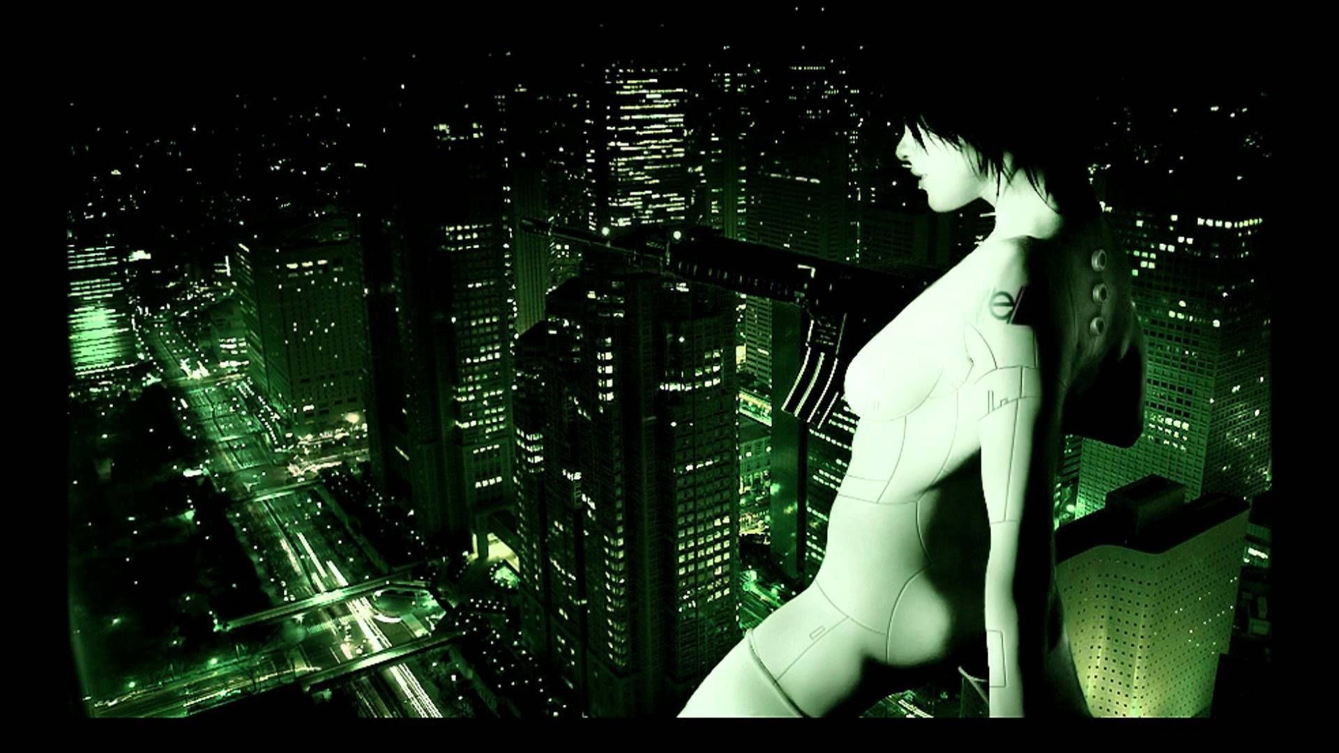1920x1080 Download Green Cyber Goth Wallpaper