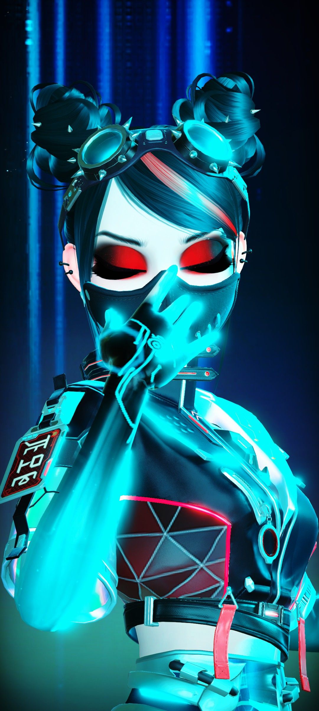 1080x2408 Attempt to make a Cybergoth ingame