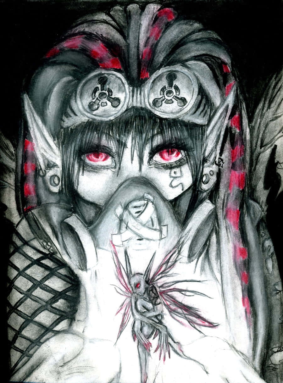 900x1218 Download Cyber Goth Anime Character Wallpaper