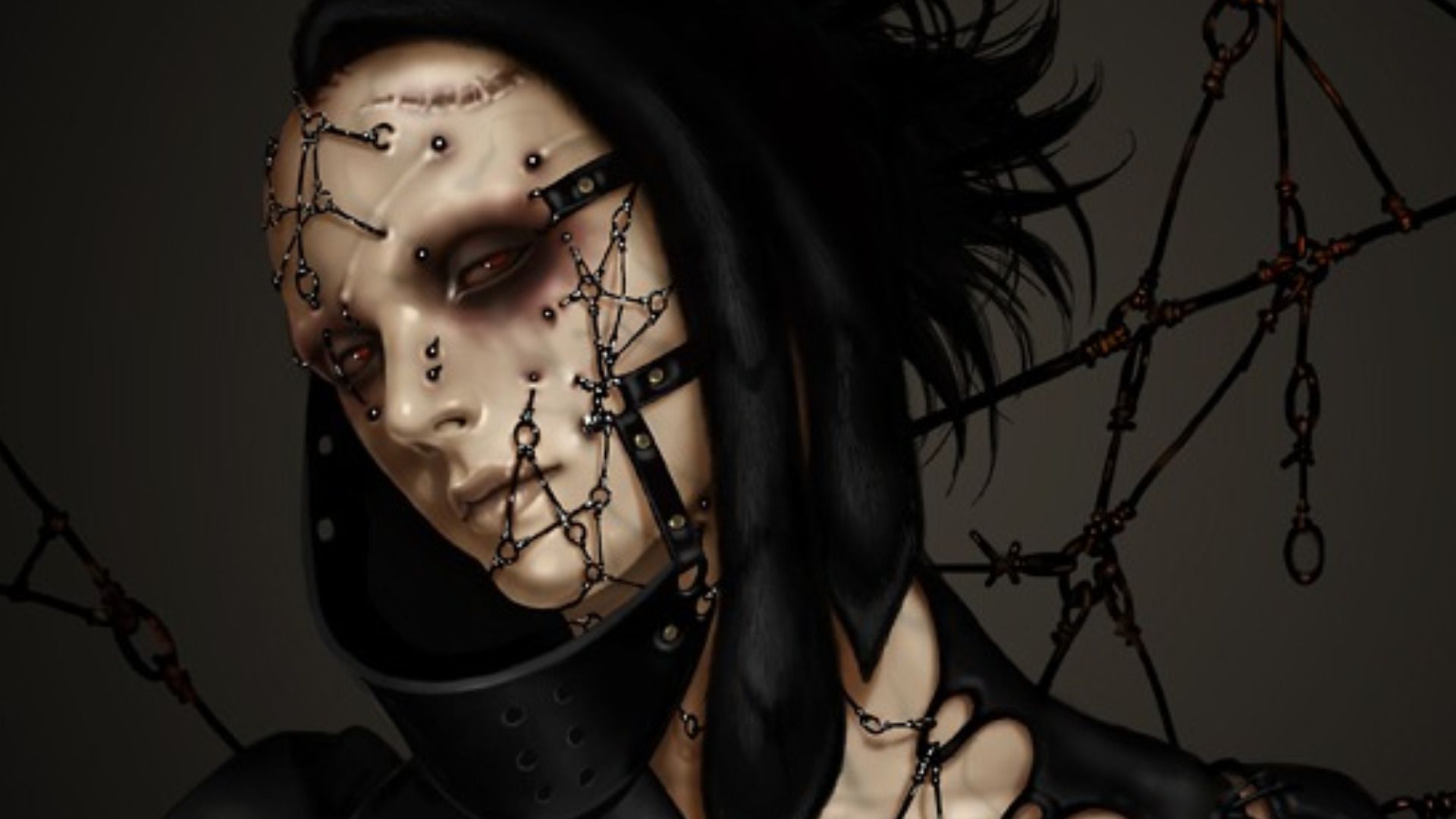 1920x1080 Midnight Chains: Dark Woman HD Wallpaperx1080