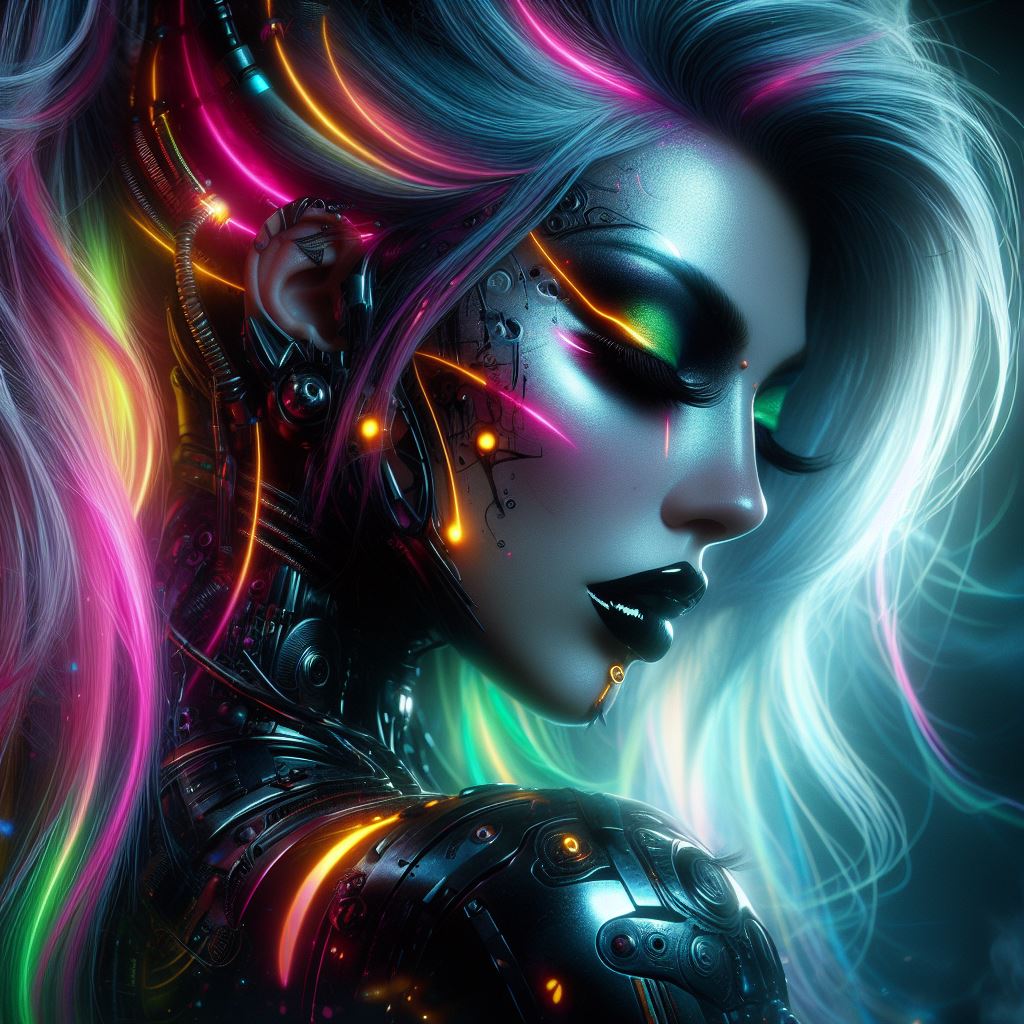 1024x1024 QT your Cyber Gothic Art #prompt