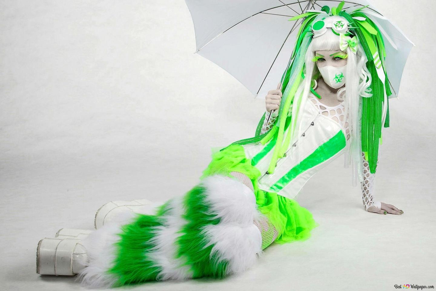 1440x960 Cybergoth girl 2K wallpaper download