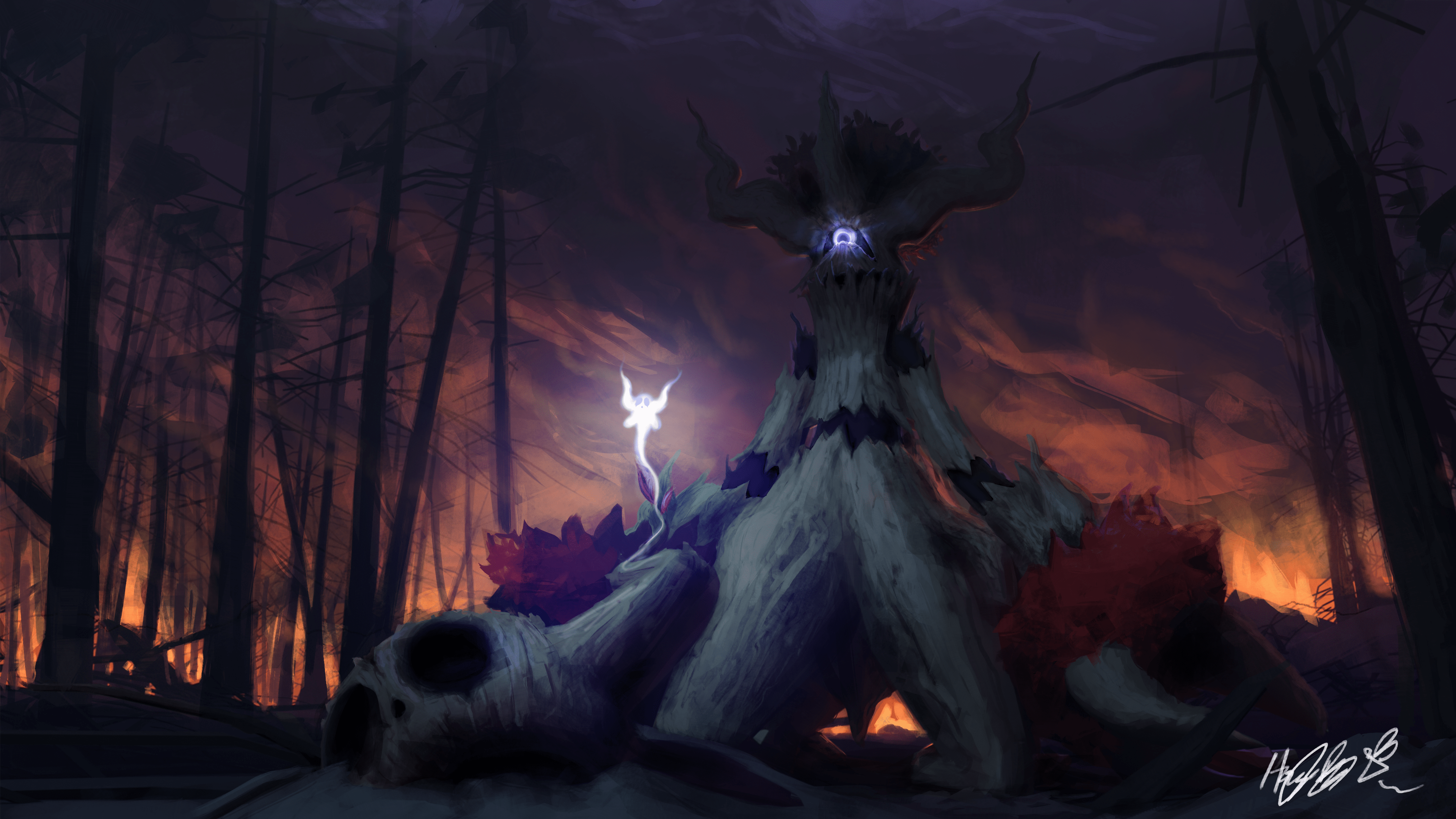 3840x2160 Shiny Trevenant Fan Art