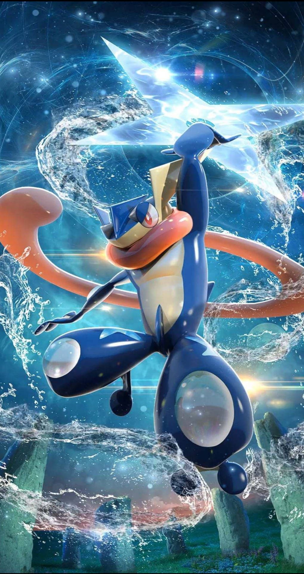 1019x1920 Download Pokémon HD Greninja Wallpaper