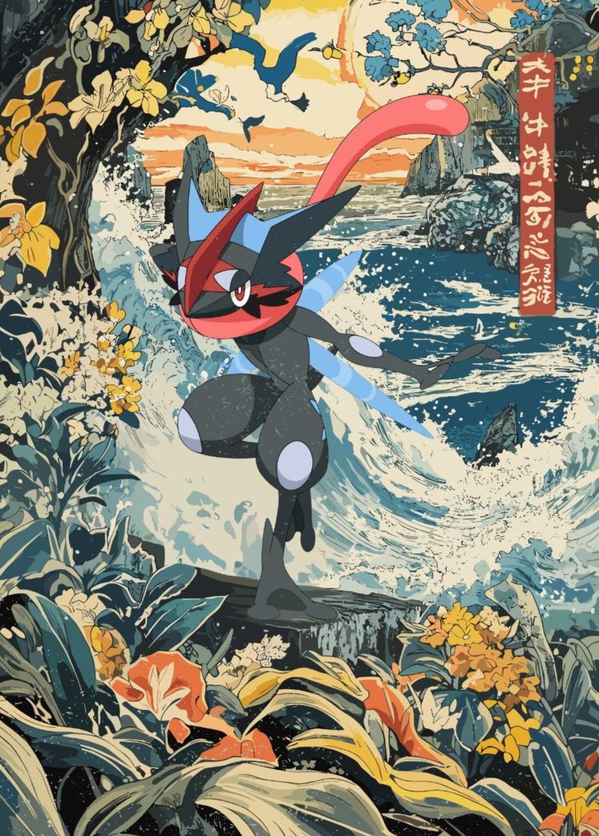 873x1218 Shiny Greninja Poster