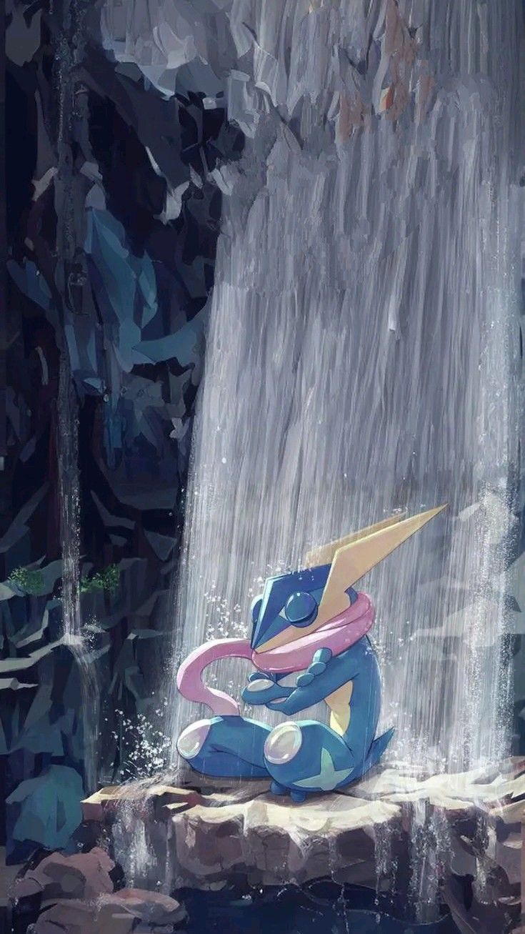 735x1307 Greninja Wallpaper Art