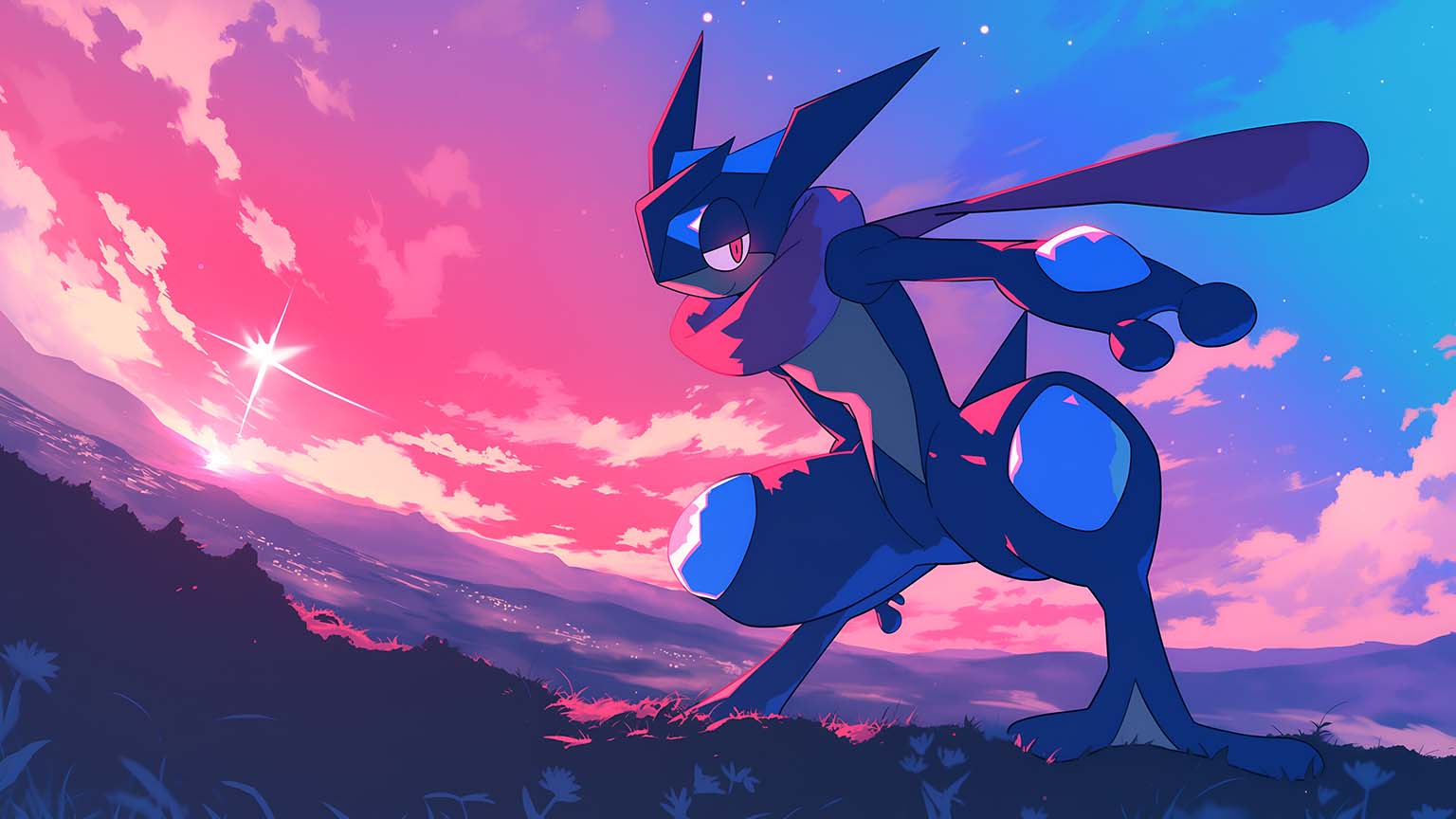 1536x864 Pokemon Greninja Beautiful Desktop Wallpaper in 4K