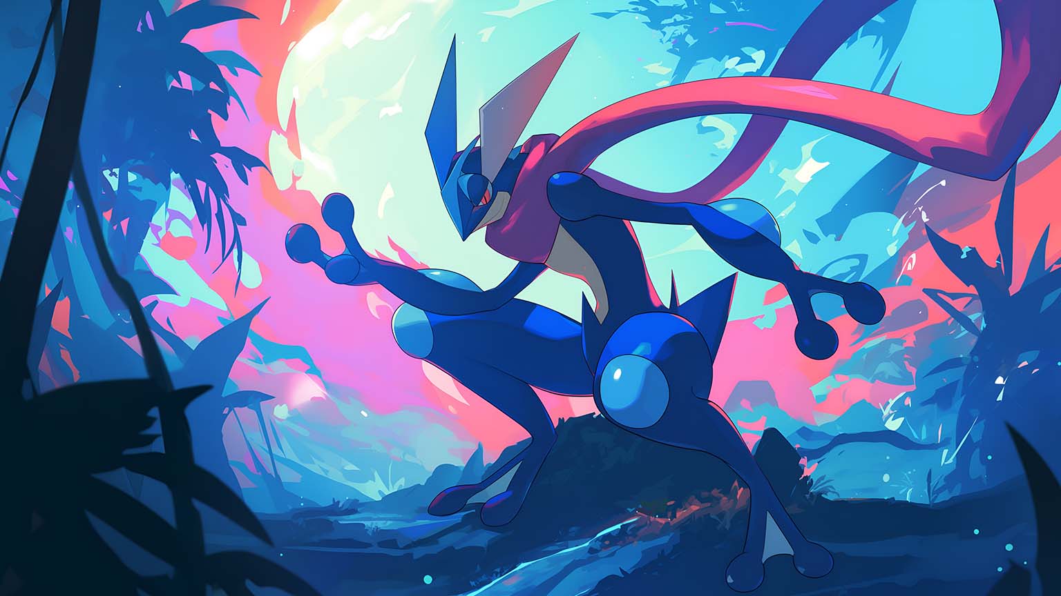1536x864 Greninja Aesthetic 4K Wallpaper Pokemon Wallpaper for PC