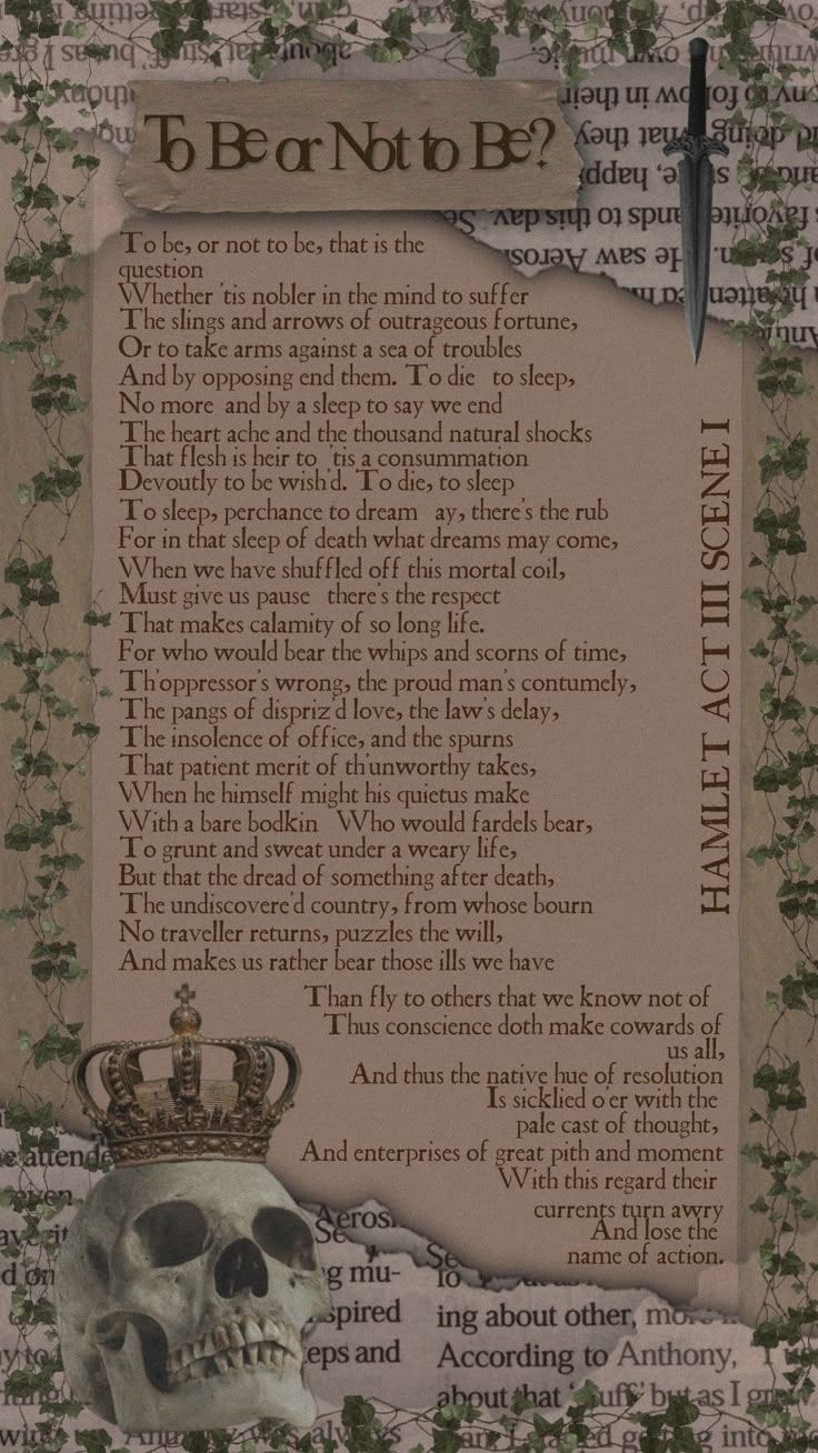 736x1308 to be or not to be? hamlet poster