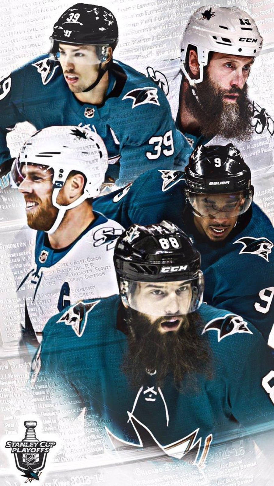 900x1598 Download Brent Burns San Jose Sharks Ace Players Wallpaper