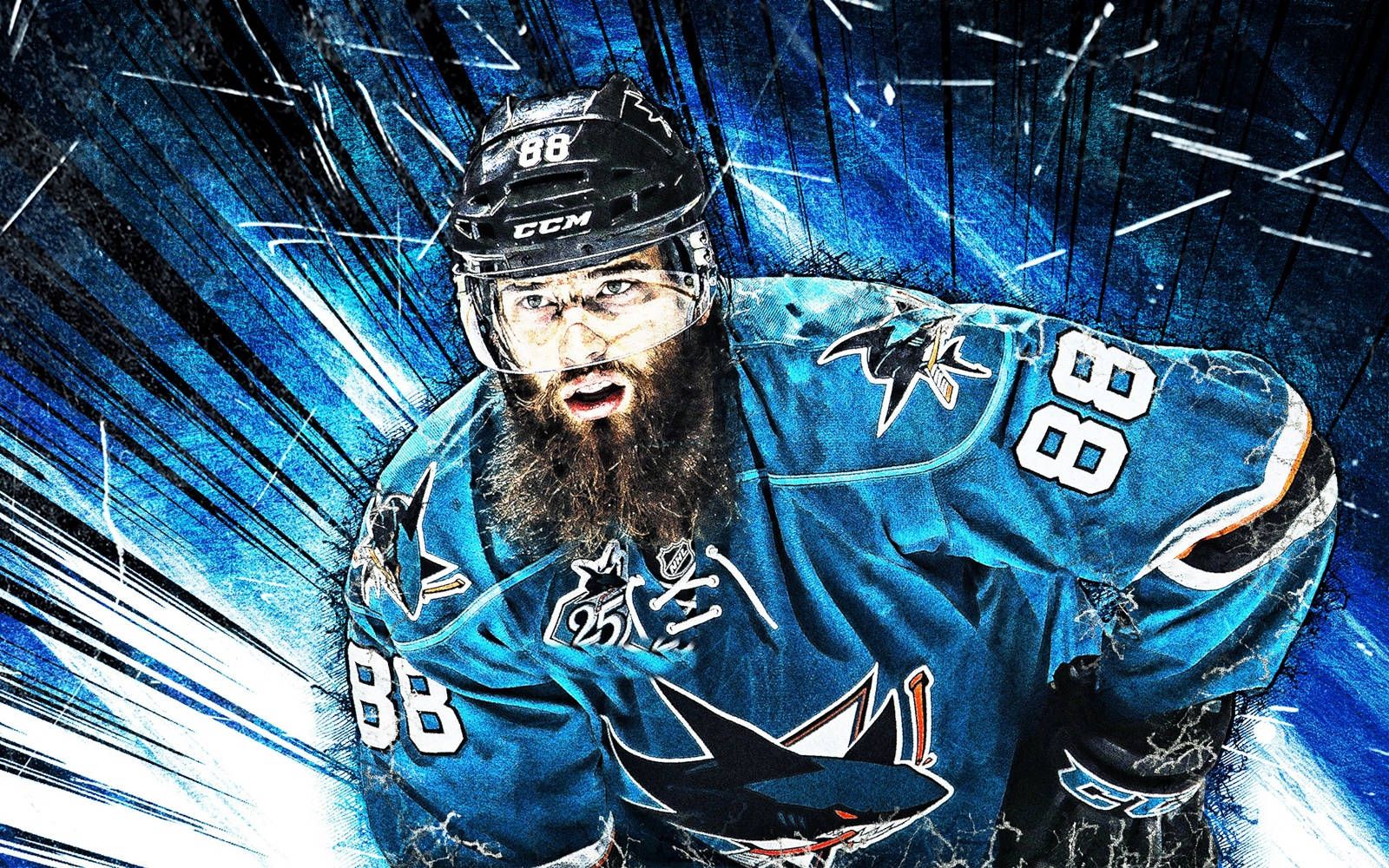 1600x1000 Download Brent Burns San Jose Sharks Hockey Star Wallpaper