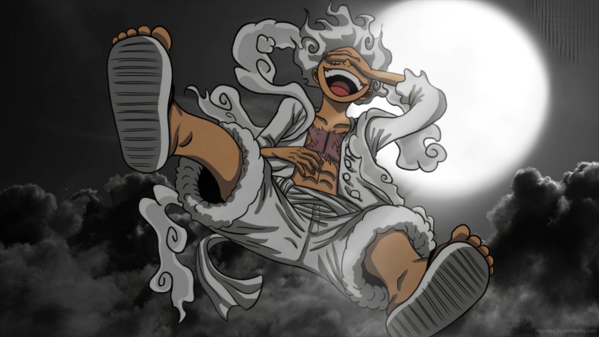 1920x1080 Luffy Gear 5 Moon Wallpaper