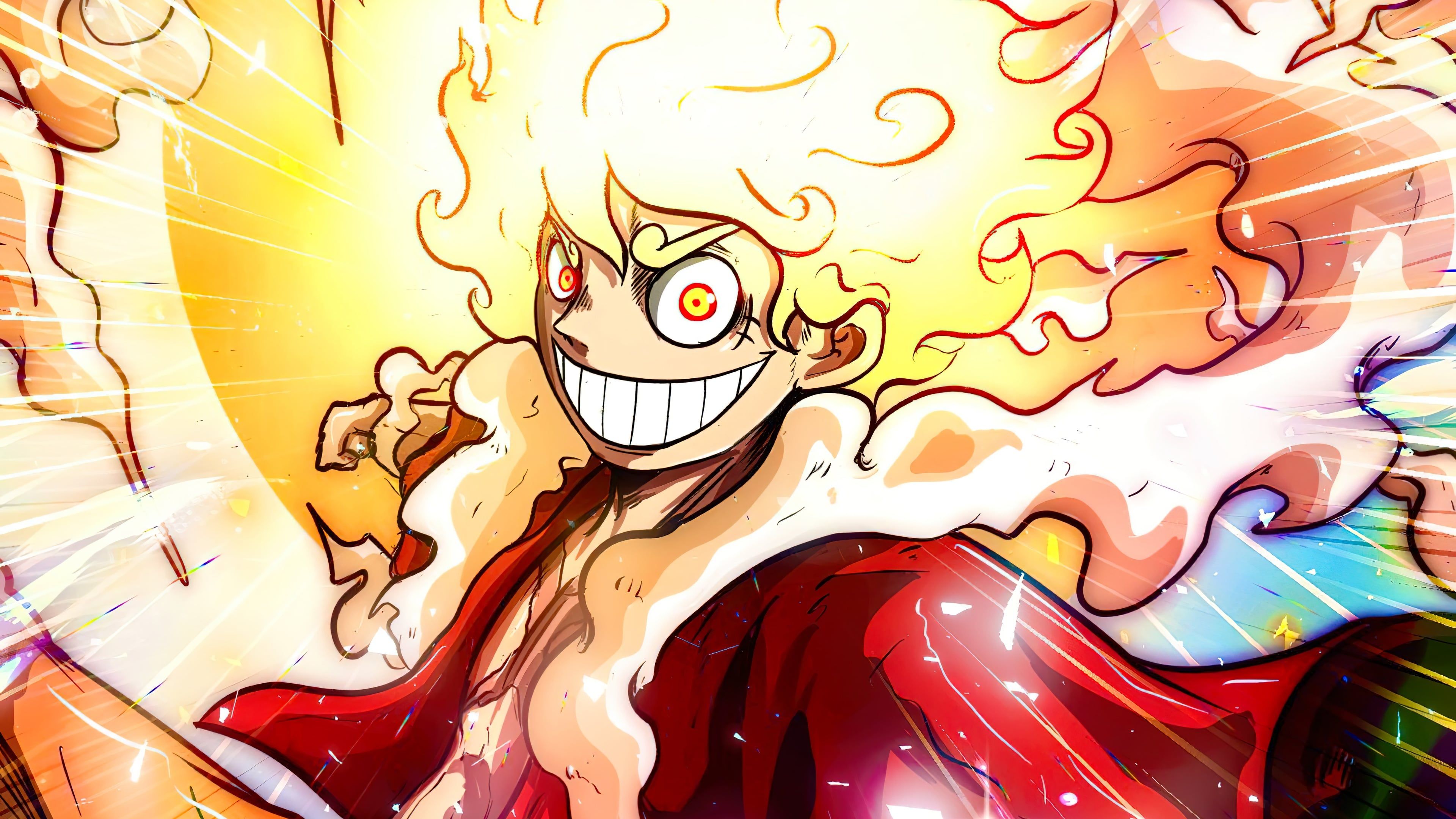3840x2160 Luffy Gear 5 from One Piece Anime Wallpaper 4K for Desktop