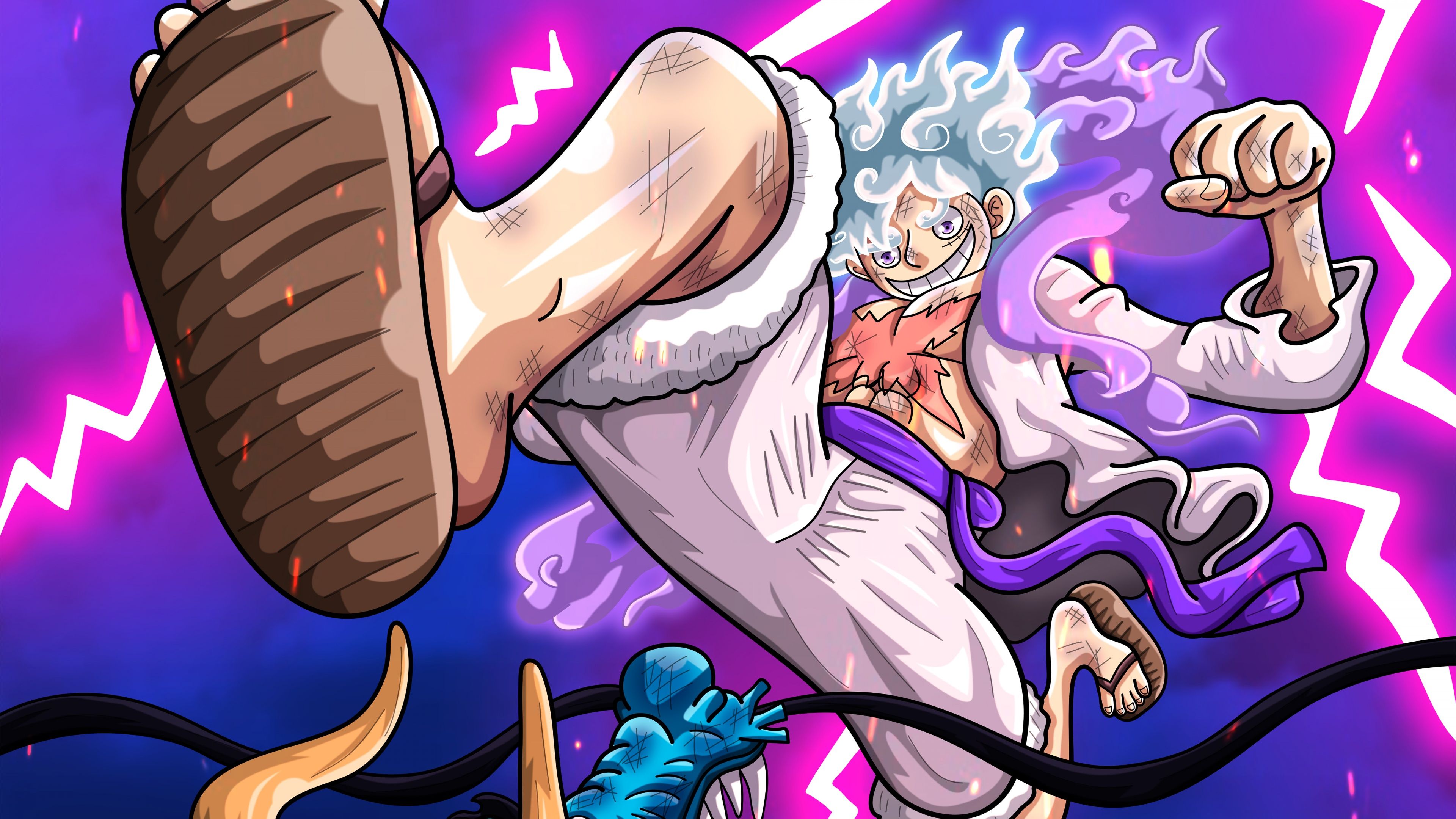 3840x2160 Luffy Gear 5 4k PC Wallpaper