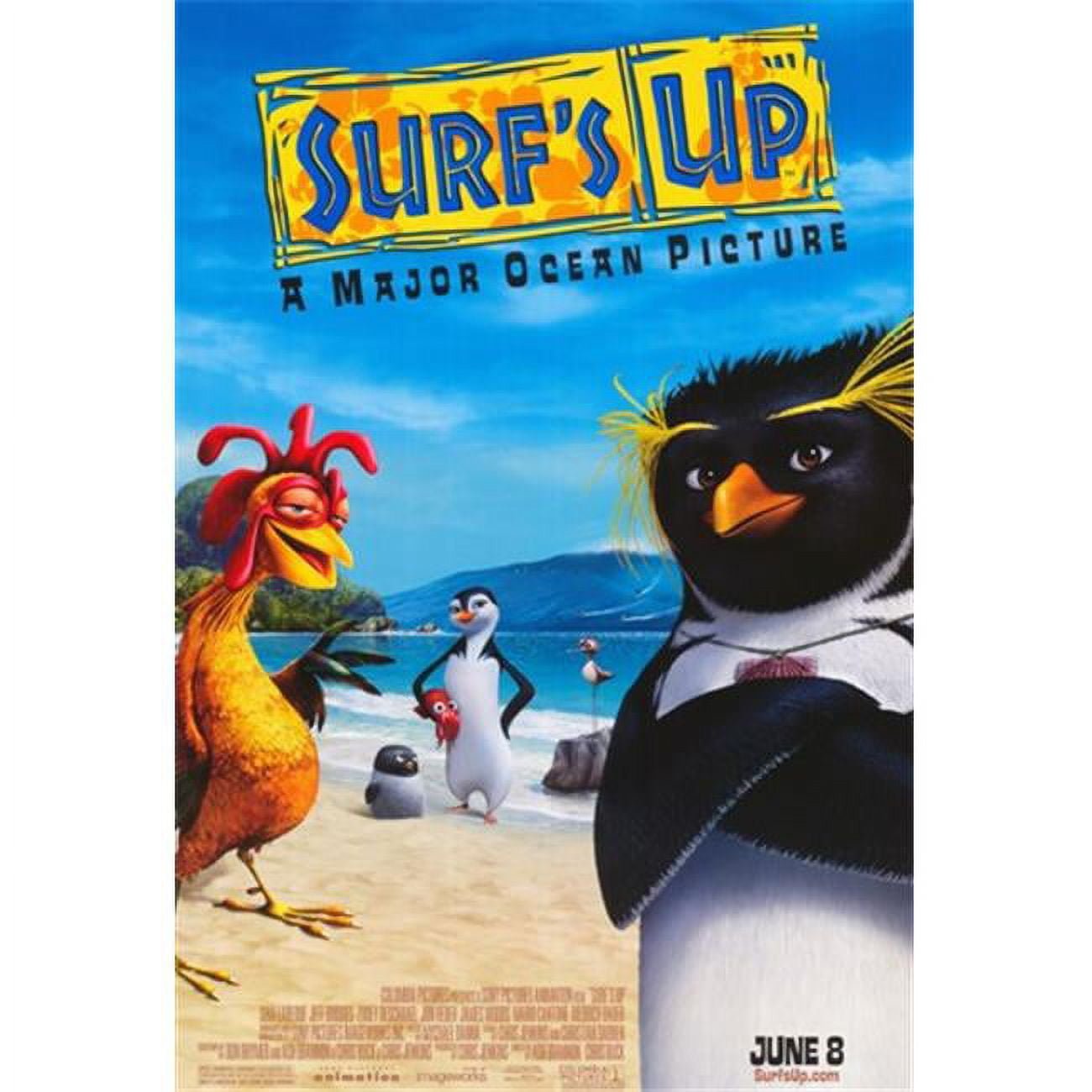 1300x1300 Pop Culture Graphics MOV401318 Surfs Up Movie Poster, 11 x 17