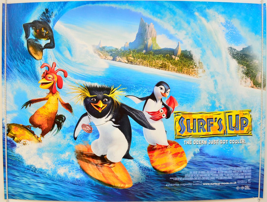 1050x795 Surf's Up” Original Quad Poster Poster Poster