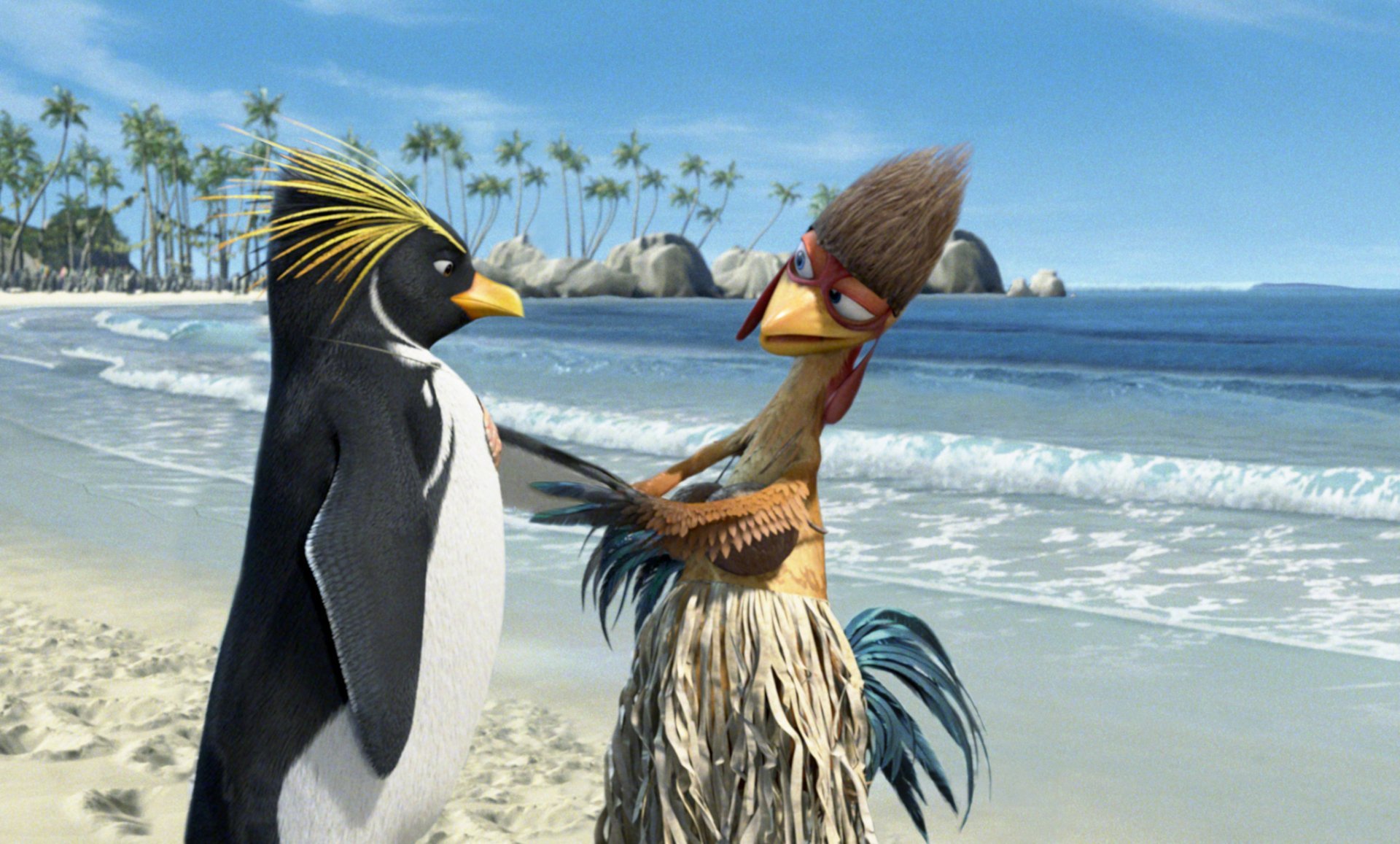 1920x1157 Download Surfer Surfing Beach Penguin Chicken Movie Surf's Up HD Wallpaperx1234