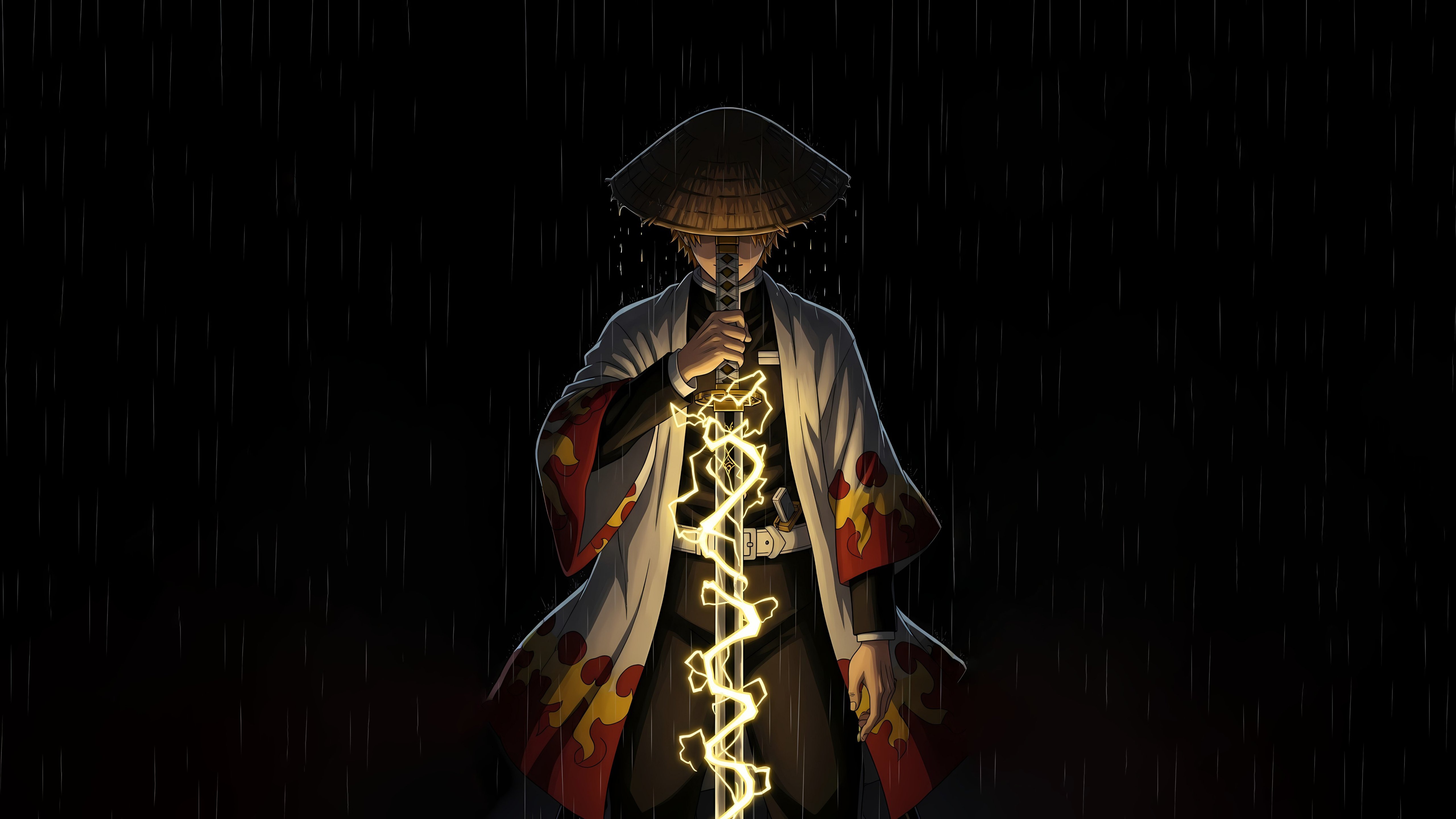 5120x2880 Zenitsu Thunder Samurai 4K Demon Slayer Wallpaper, HD Anime 4K Wallpaper, Image and Background