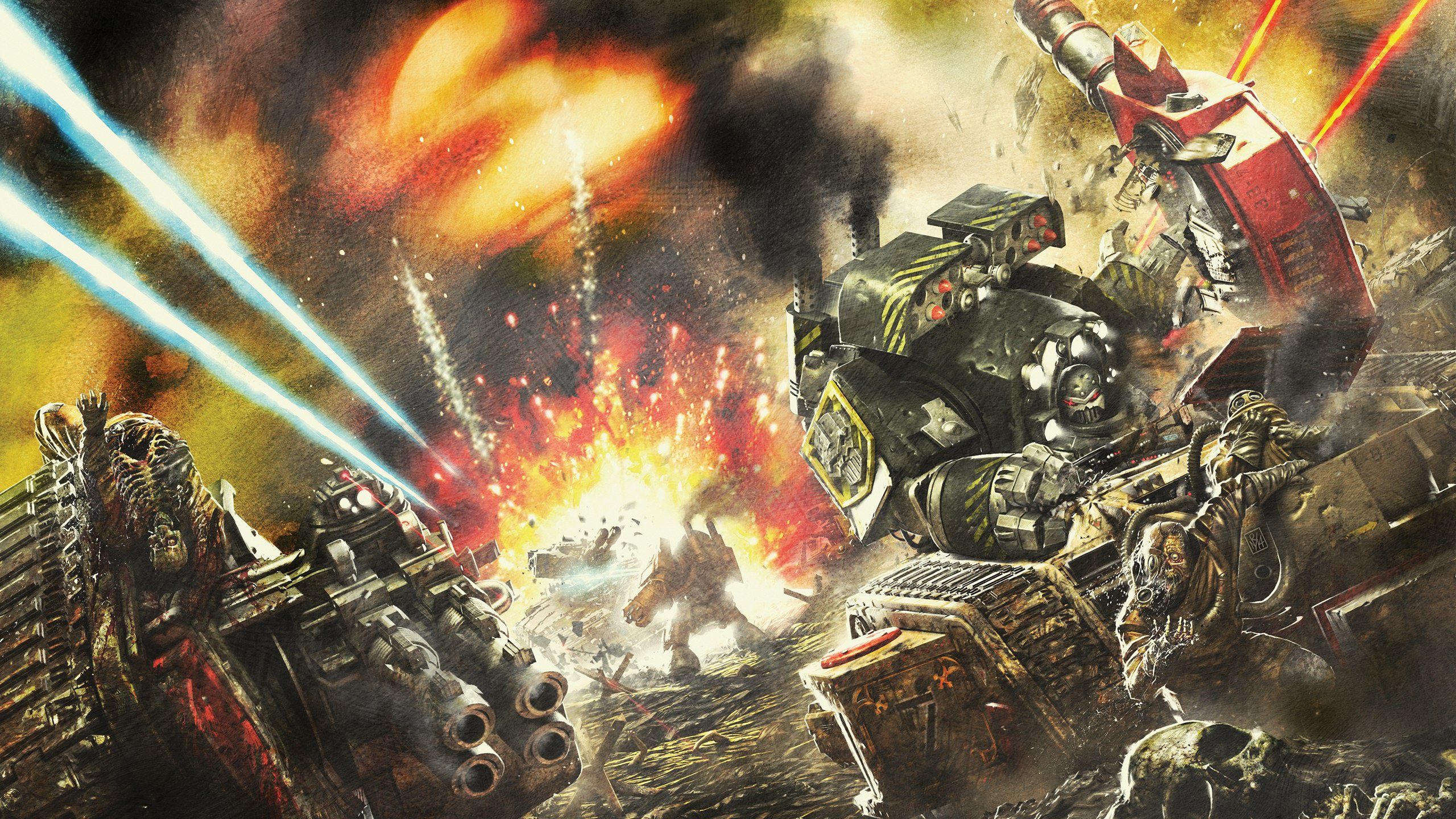 2560x1440 Wallpaper Warhammer, Warhammer 40 Iron Warriors, The Iron Warriors for mobile and desktop, section фантастика, resolution 2560x1440