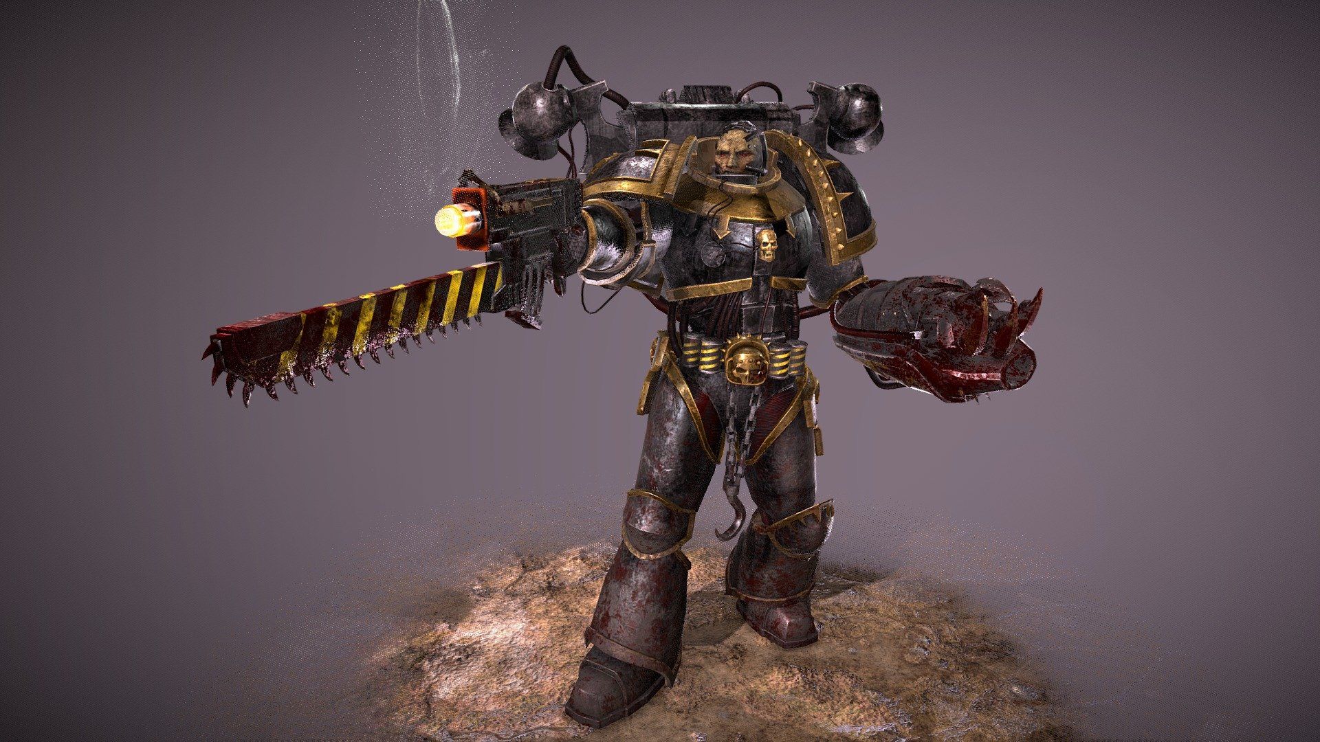 1920x1080 Iron Warrior (Troll Juncha's fan art) model by macridil (Paolo Crimaldi) [a51367b]