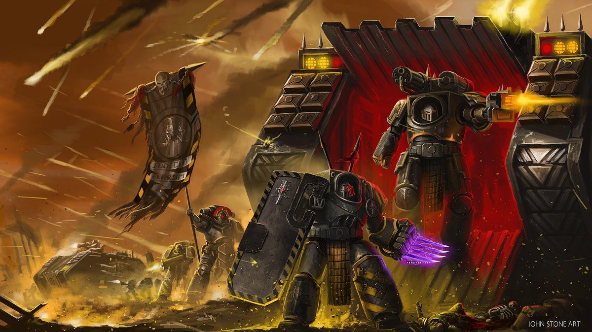 1200x674 Painted for warsmith_timothicus on Instagram of his custom warband the Iron Judges. I hope you like it! #warhammer40k #digitalart #johnstoneart