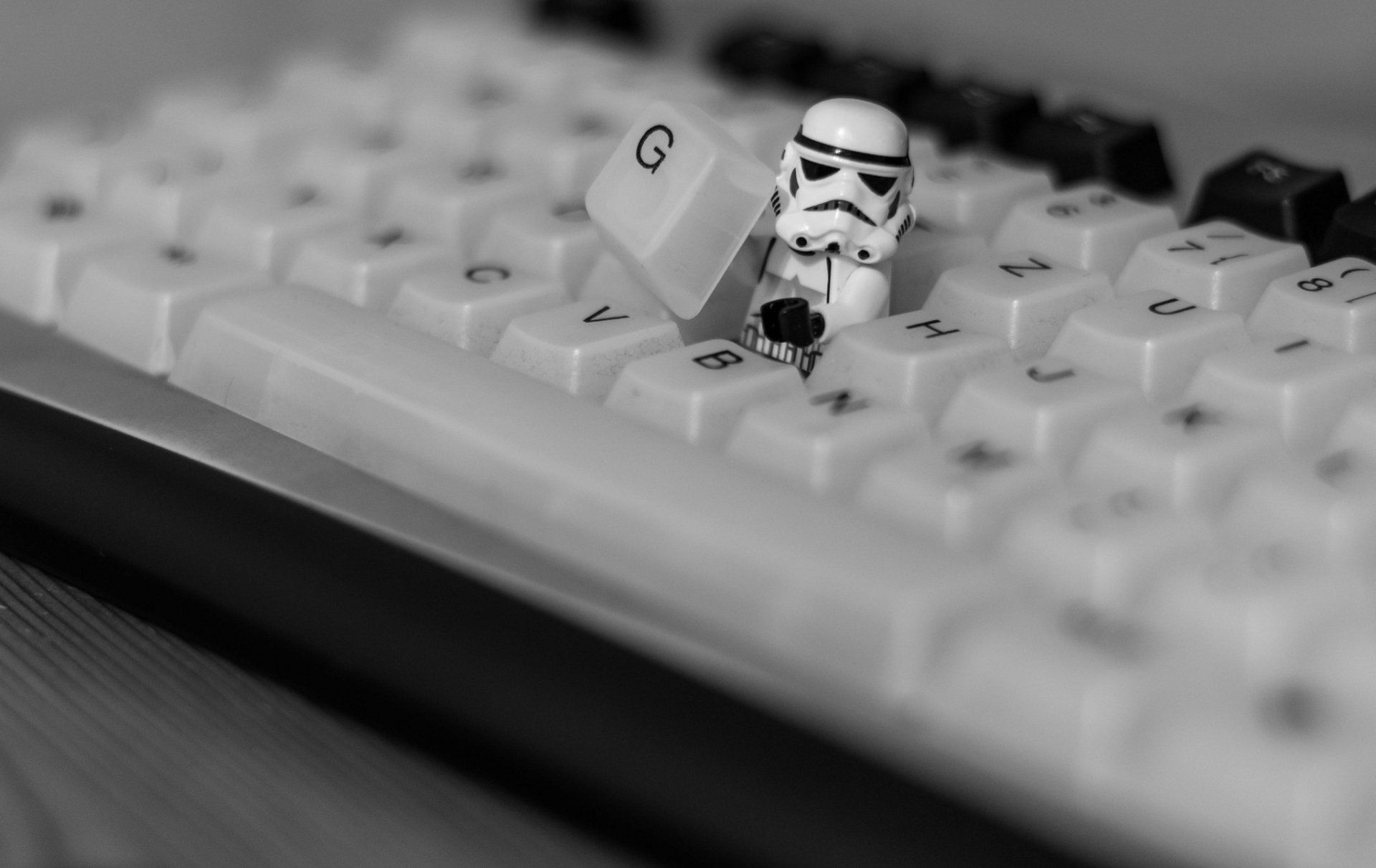1920x1212 LEGO Stormtrooper on Keyboard: HD Wallpaper by D.G Photographyx1293