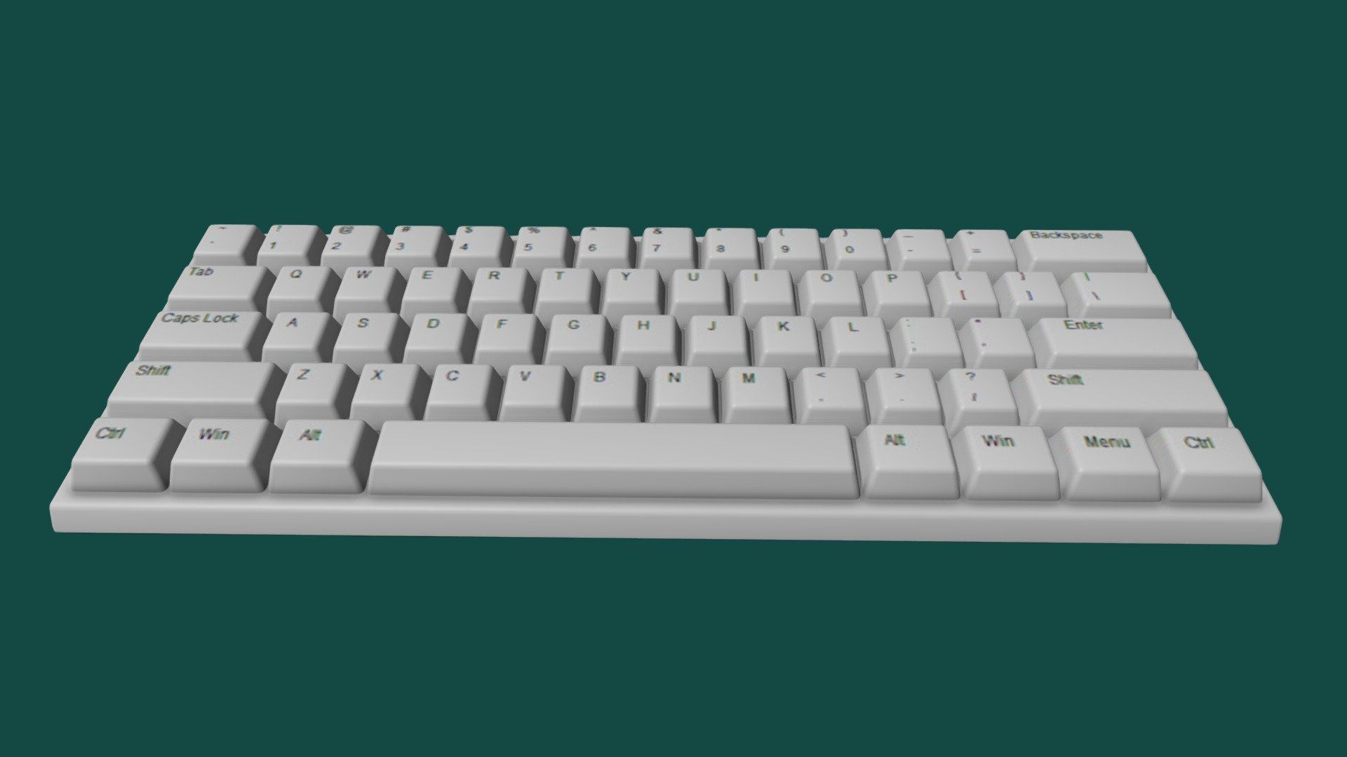 1920x1080 White mini keyboard Free 3D model by MelGibzon [d038f79]