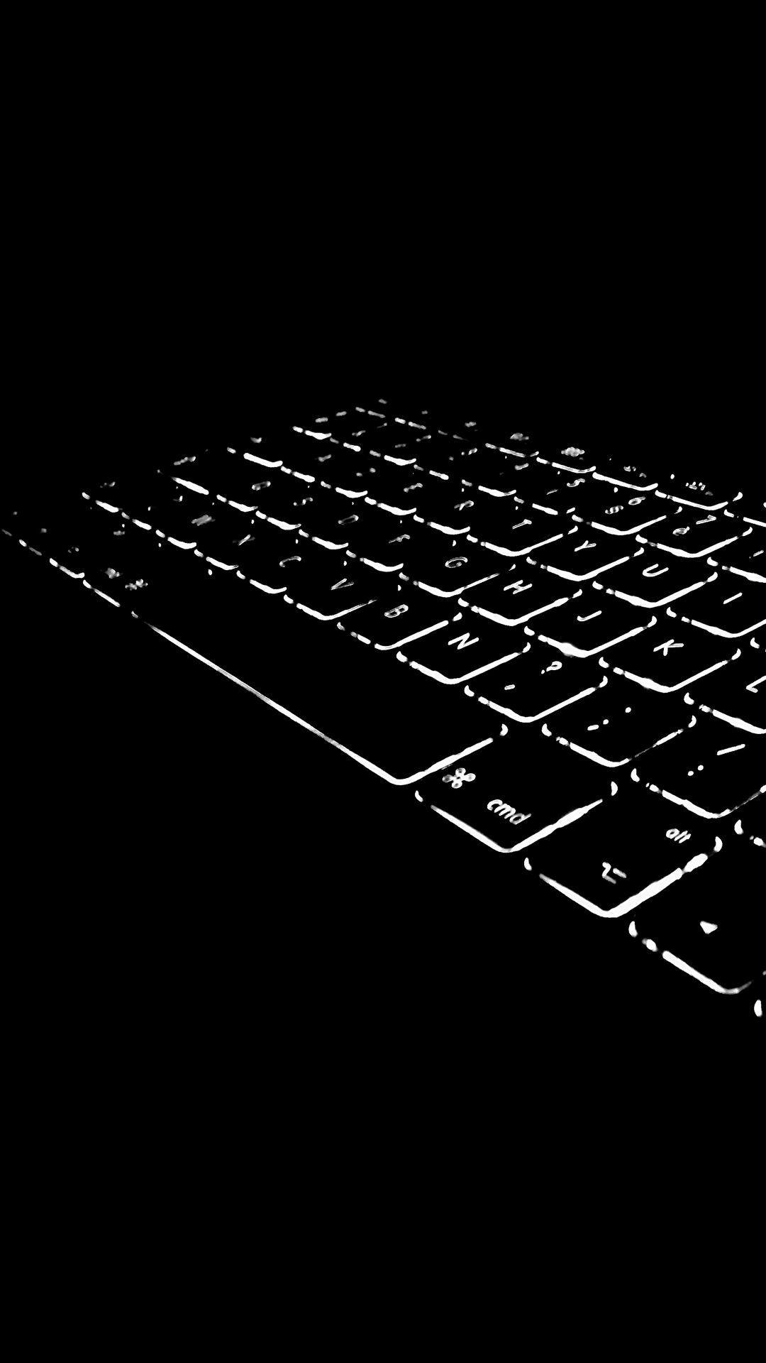 1080x1920 Download wallpaper 1080x1920 keyboard, backlight, black and white, black samsung galaxy s s note, sony xperia z, z z z htc one, lenovo vibe HD background