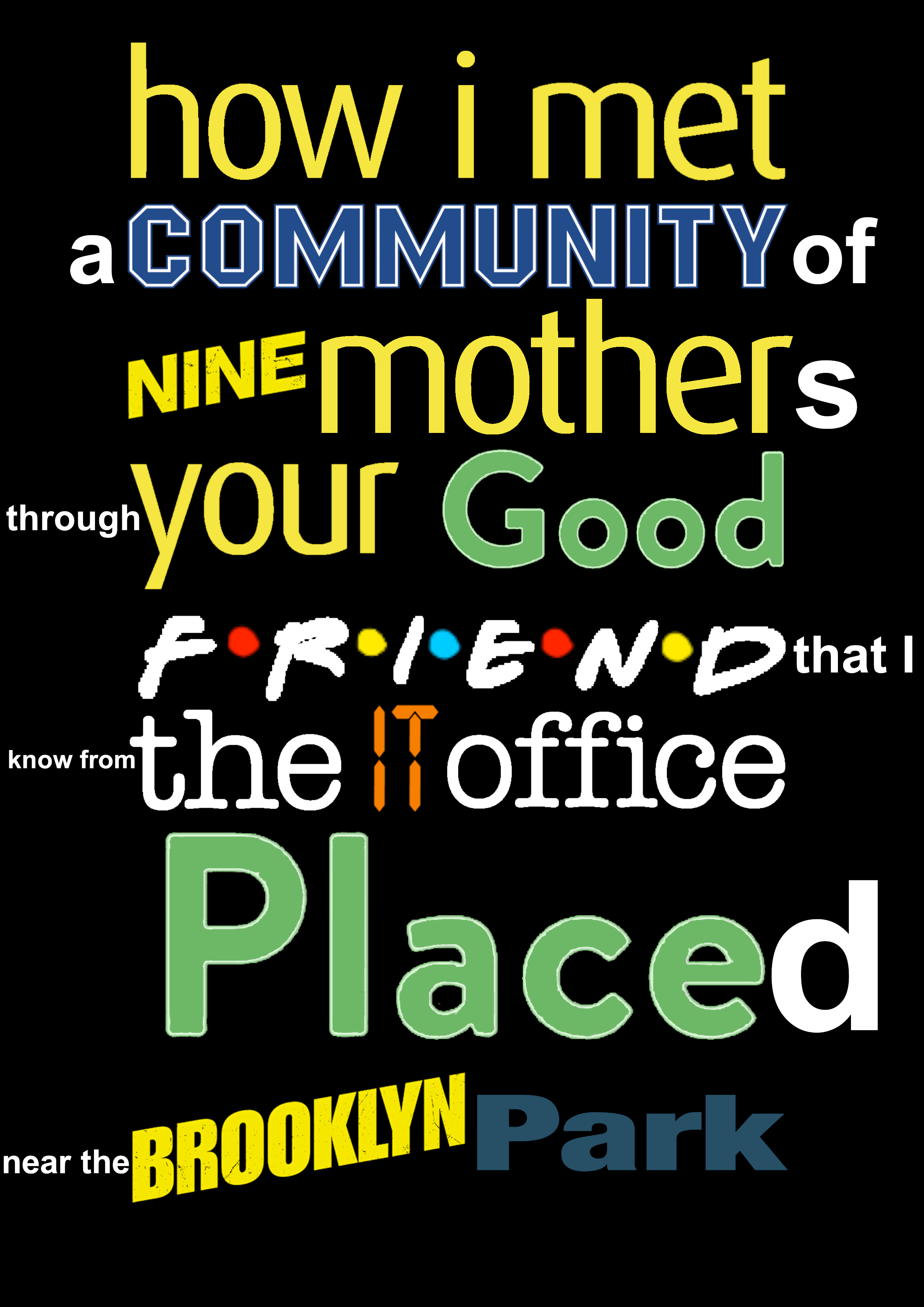2480x3508 Made out of sitcom titles