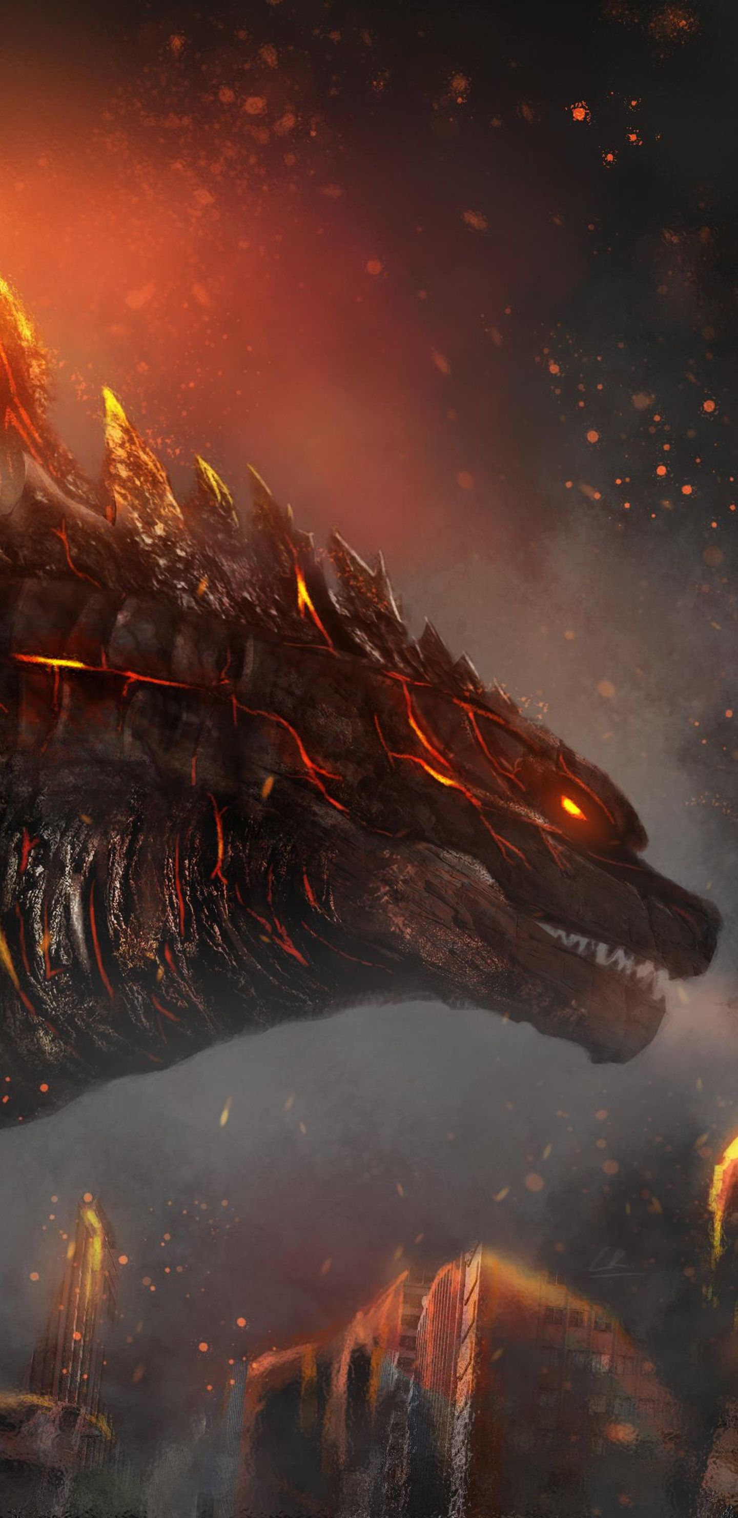 1440x2960 Fire Godzilla 4k Samsung Galaxy Note S S SQHD , HD 4k Wallpaper, Image, Background, Photos and Picture