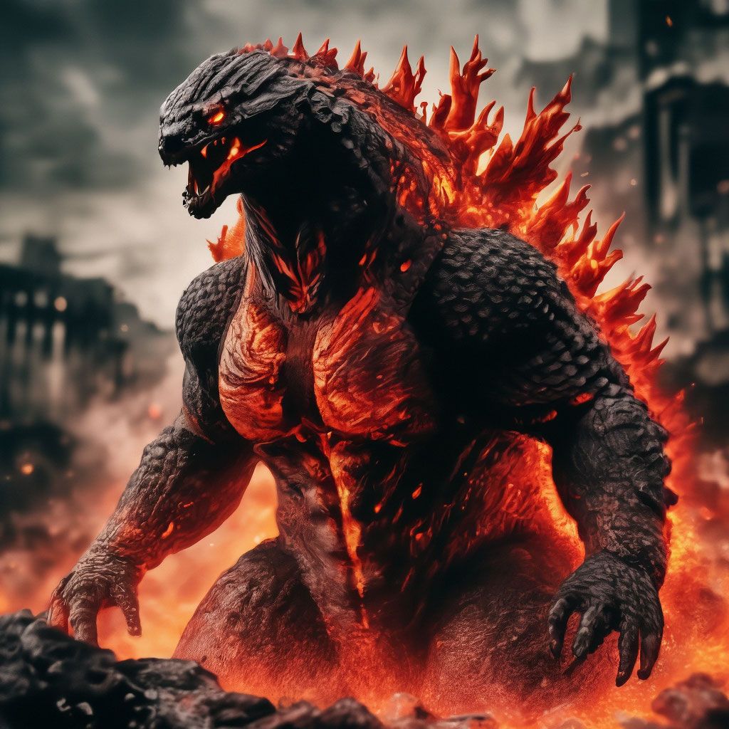 1024x1024 Thermonuclear lava Godzilla