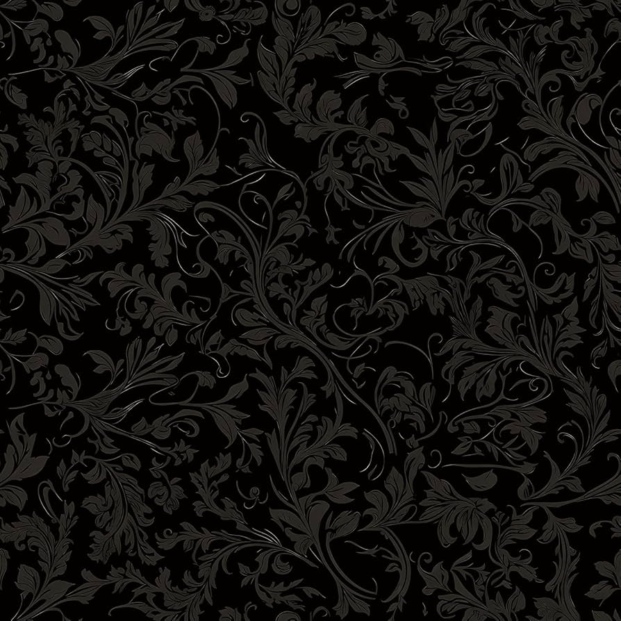 894x894 Removable Self Adhesive Wallpaper Textured Contact Paper, 118x17. Removable & Waterproof Black Floral Peel And Stick Wallpaper