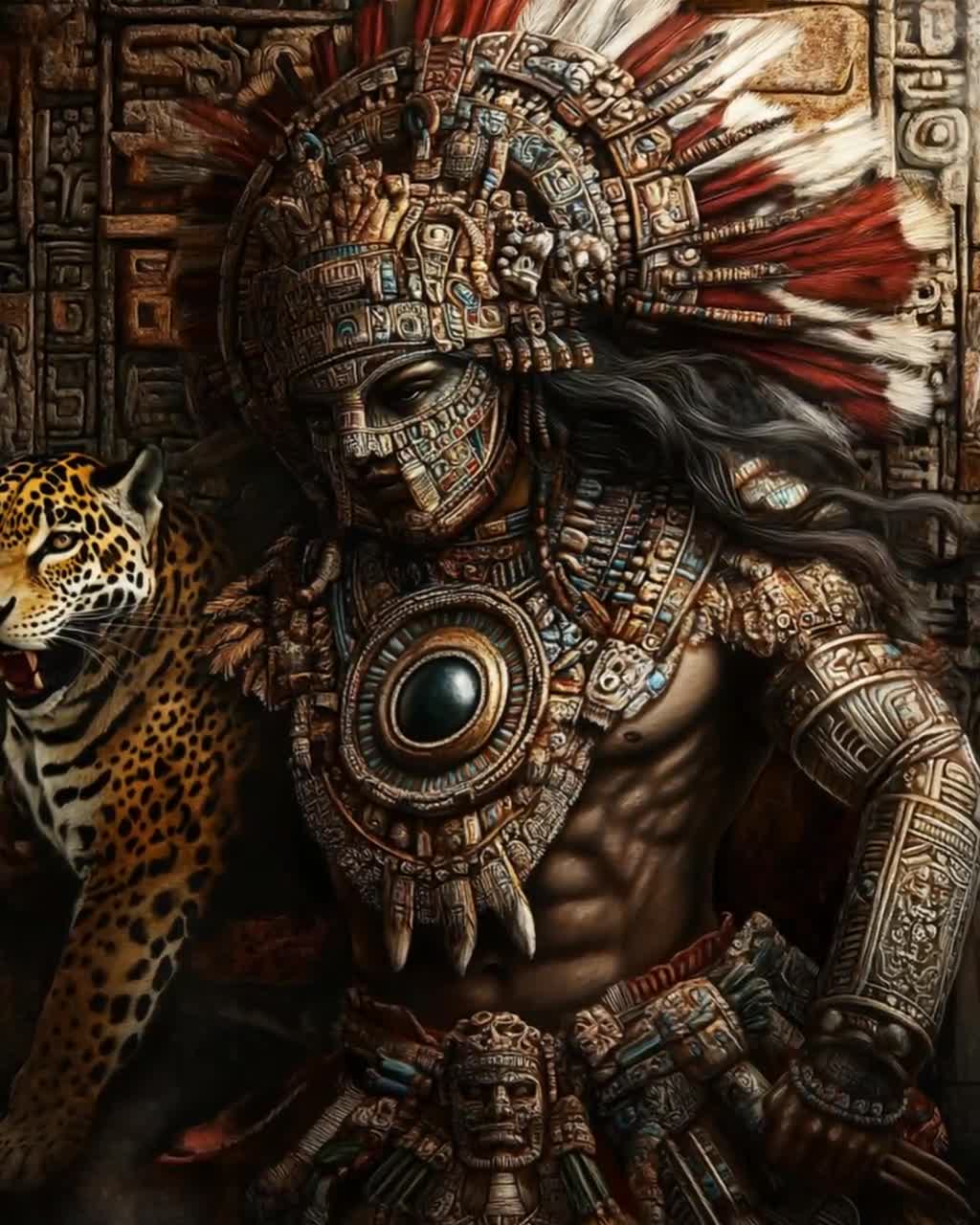 1024x1280 Tezcatlipoca, the Aztec God of the Night and Sorcery Print