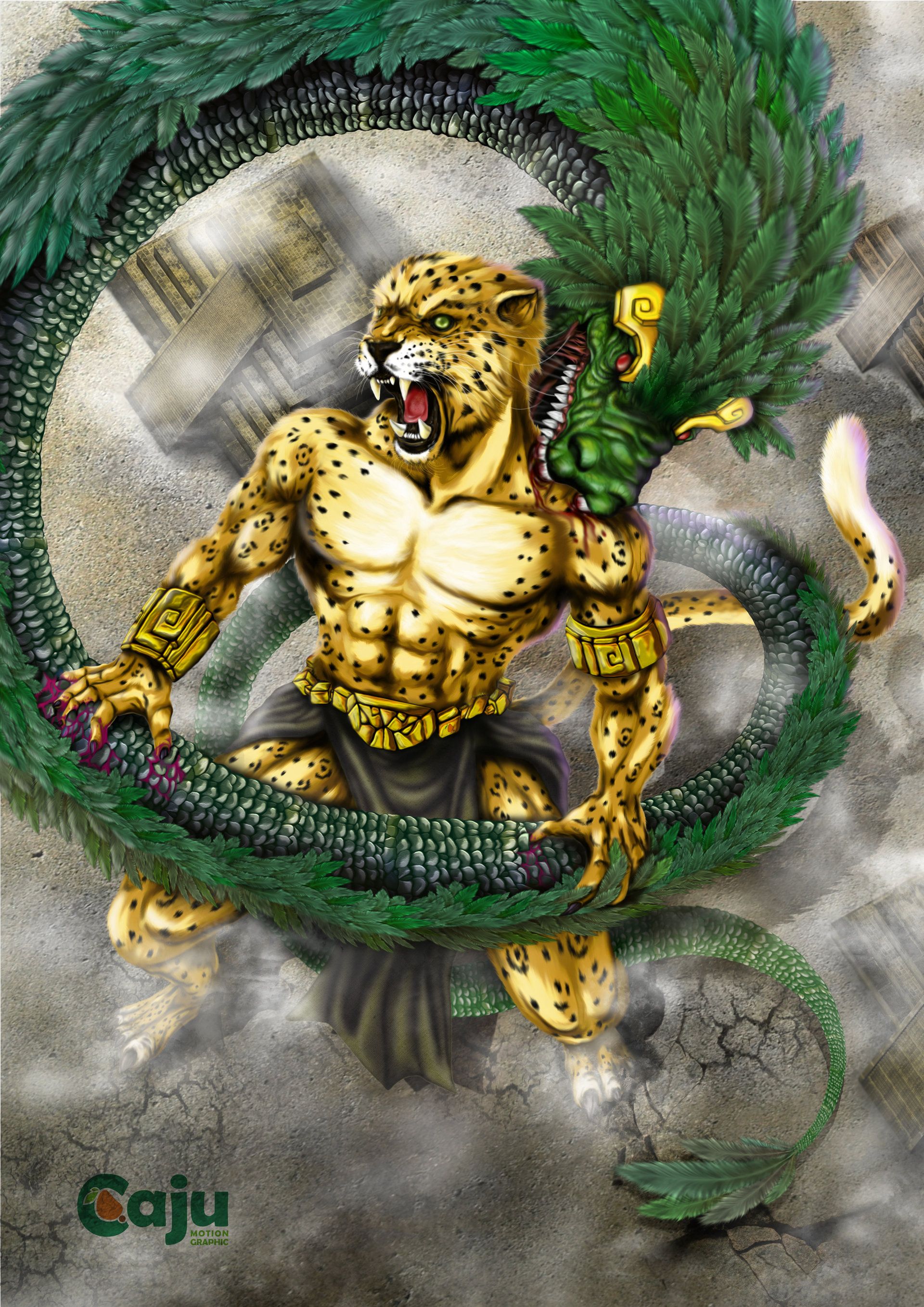 1920x2715 Tezcatlipoca vs Quetzalcoatl