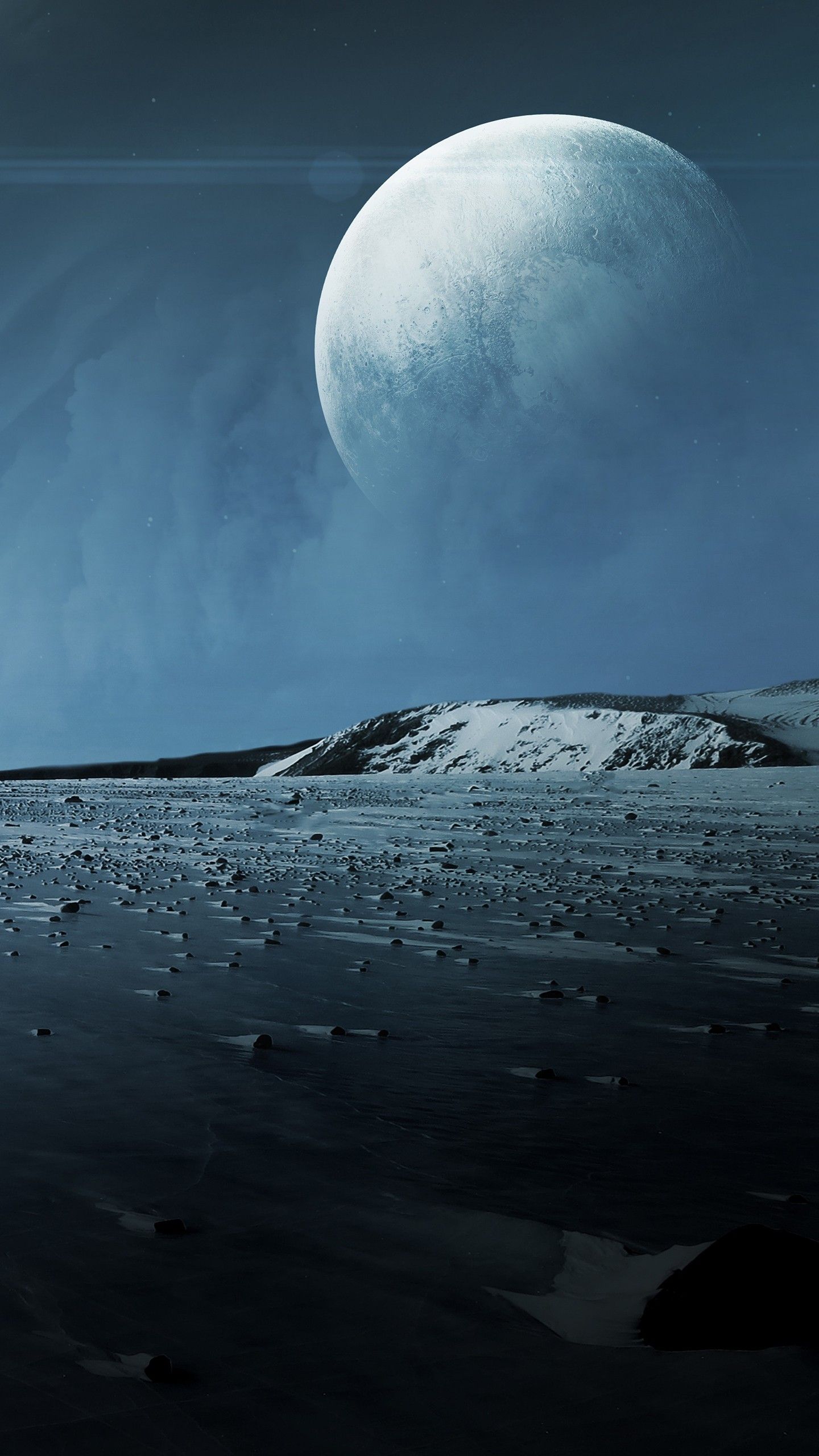 1440x2560 Pluto Surface Moon 5K Wallpaper