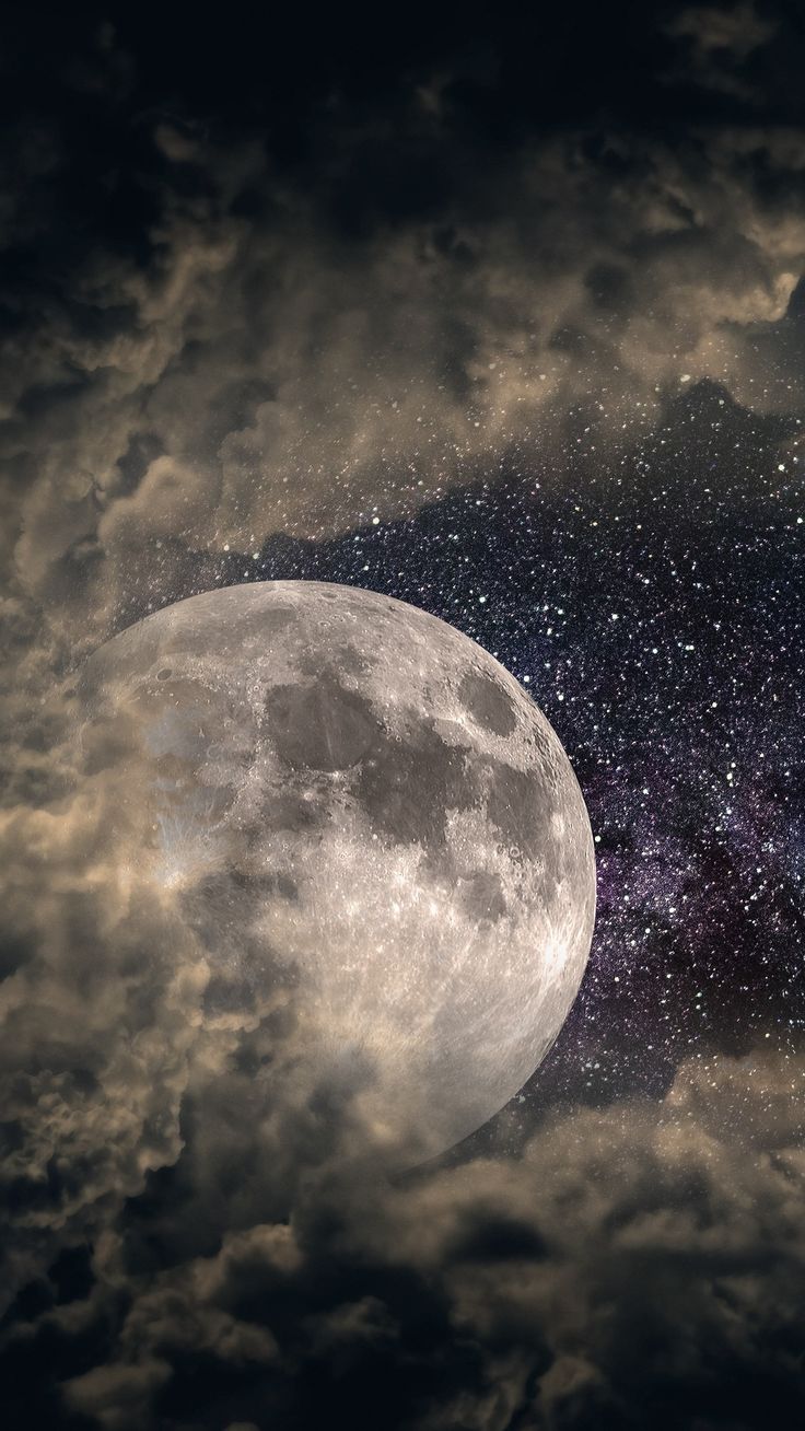 736x1308 Clouds Moon Universe Stars 5k iPhone 6s, 6 Plus, Pixel xl , One Plus 3t, 5 , HD 4k Wallpaper, Image, Background, Photos and Picture