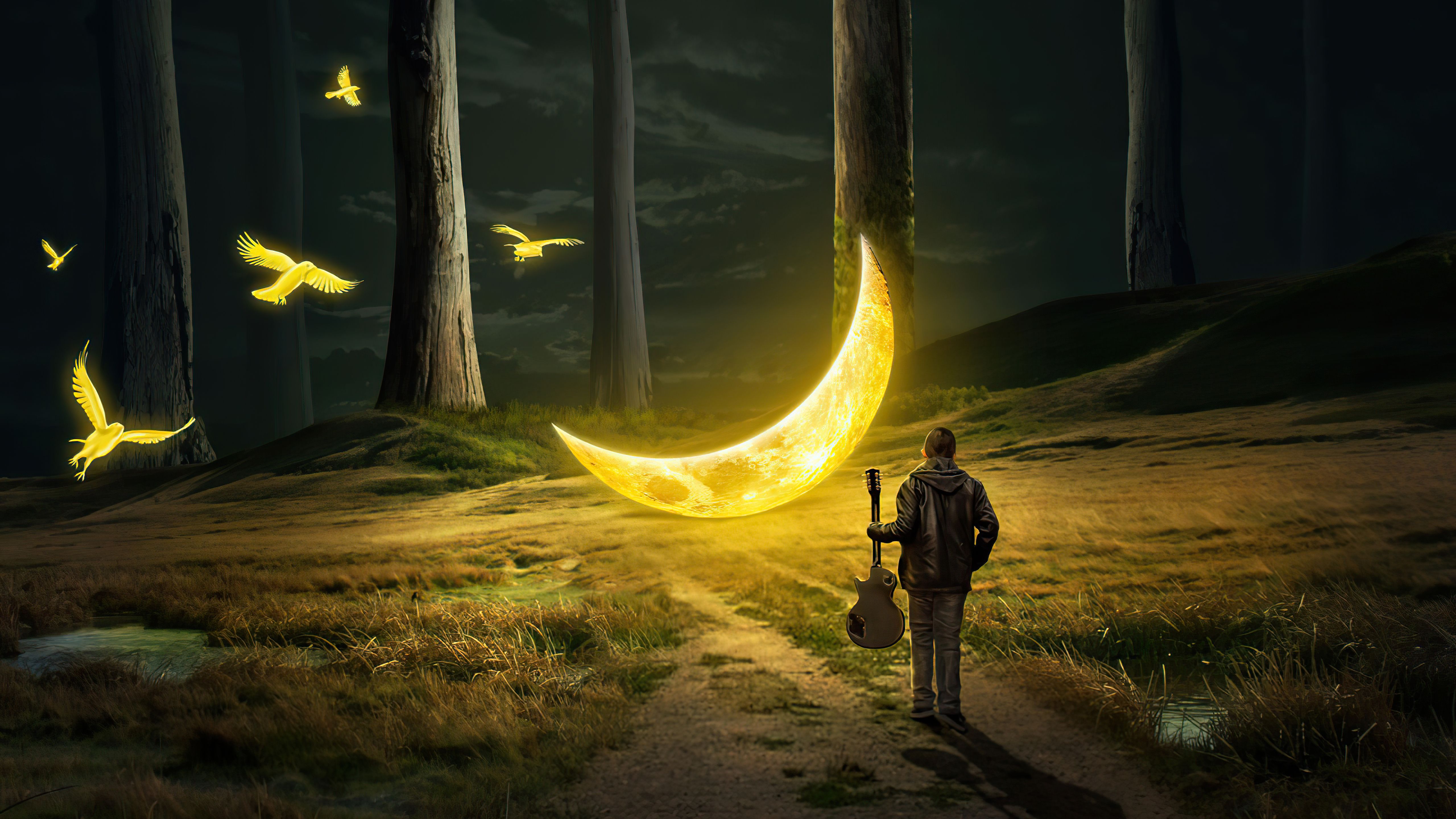 5120x2880 Moon Symphony 5k Wallpaper, HD Artist Wallpaper, 4k Wallpaper, Image, Background, Photos and Picture