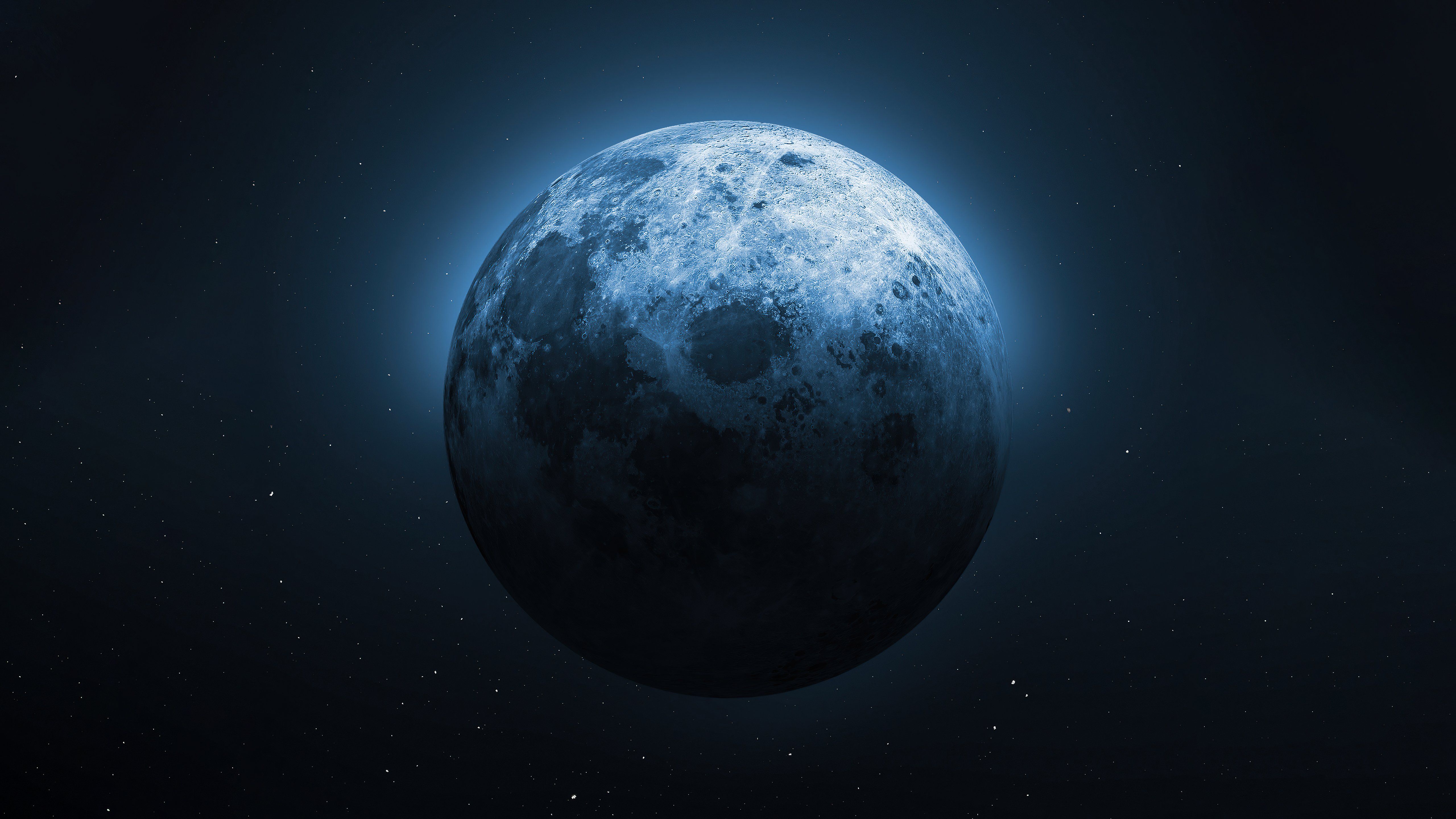 5120x2880 Moon half lit Wallpaper 4K for Desktop