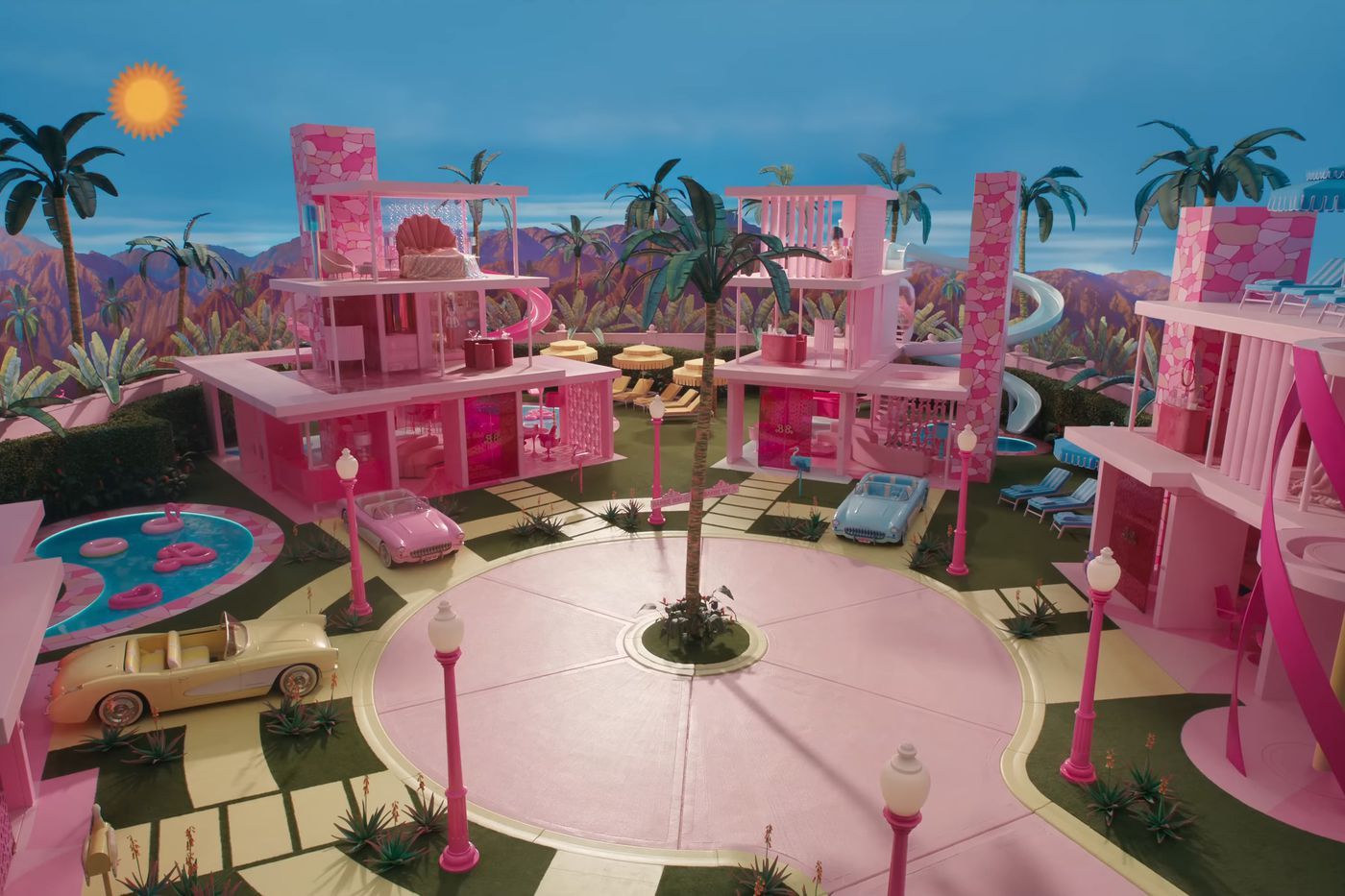 1400x933 The Barbie Movie: Buildings In The Plastic Fantastic Life