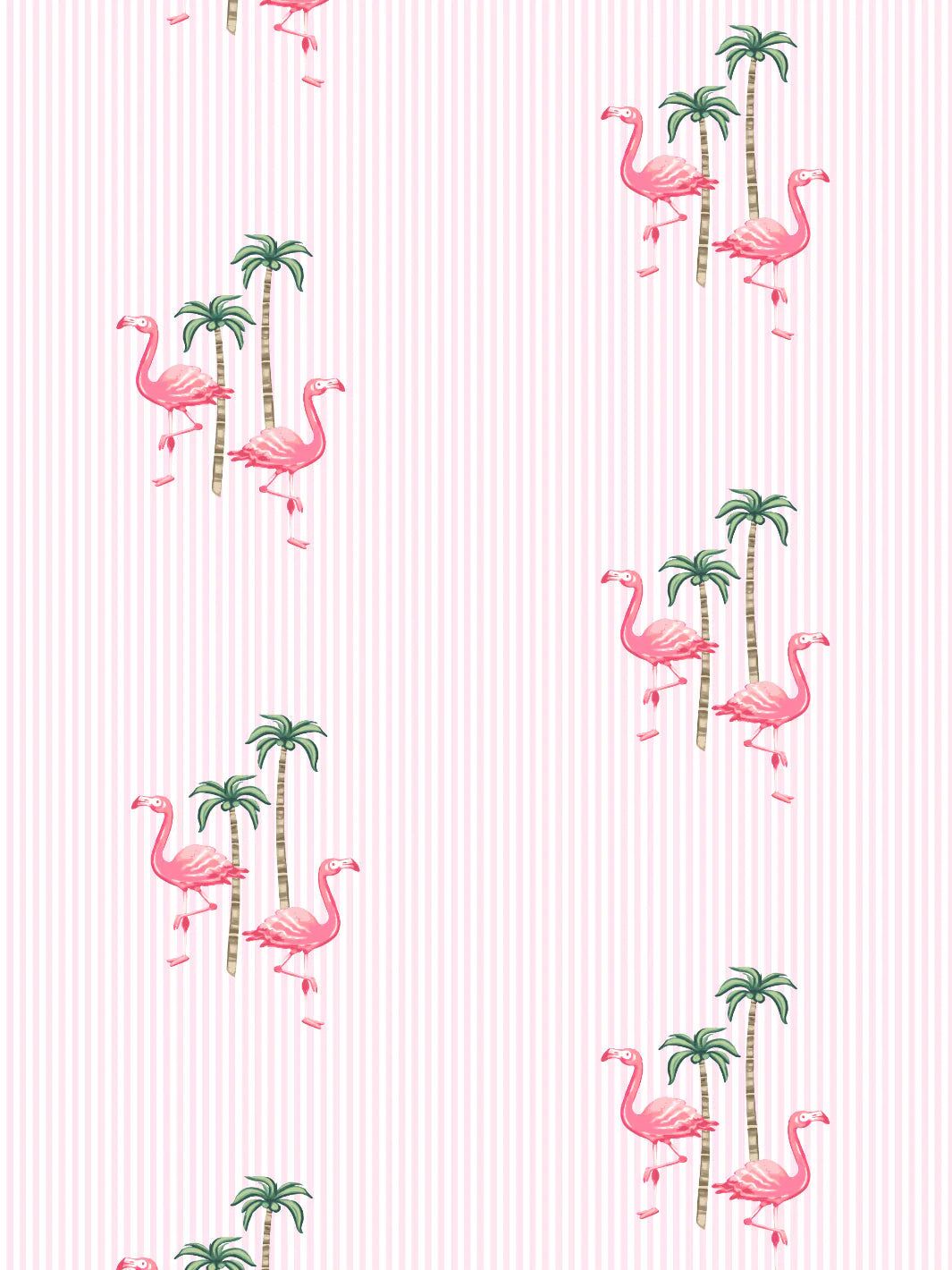 1065x1420 Barbie™ Land Flamingo Pinstripe' Wallpaper by Barbie™