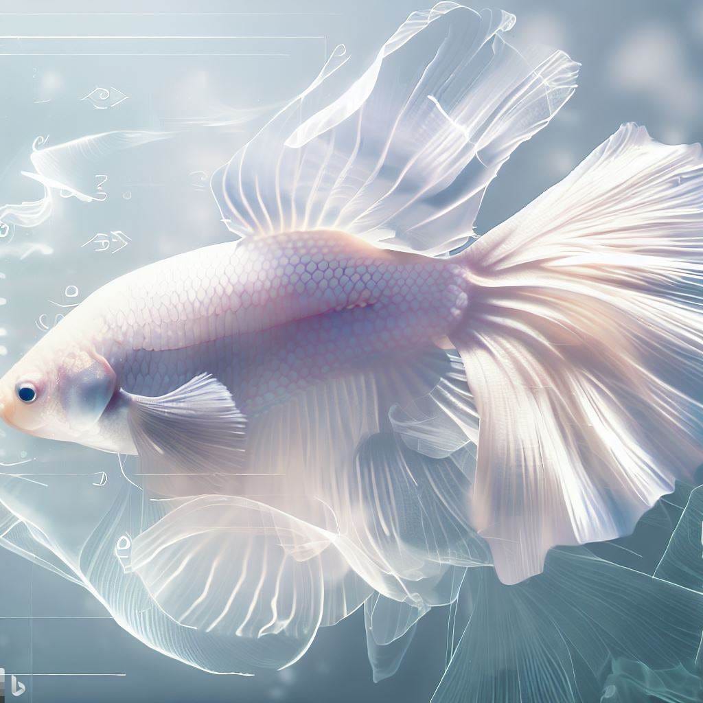 1024x1024 The Enigmatic White Betta Fish: Understanding Their Unique Color Changes.
